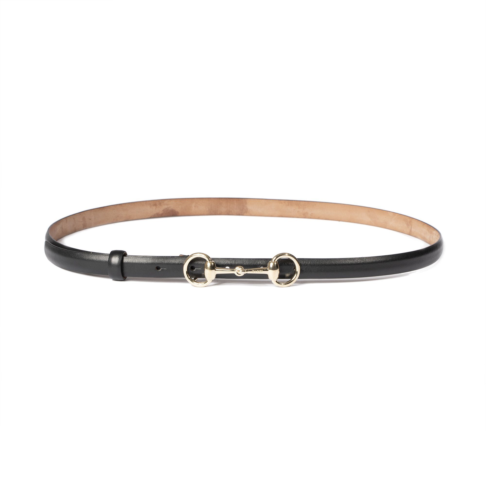 Gucci Horsebit Skinny Leather Belt