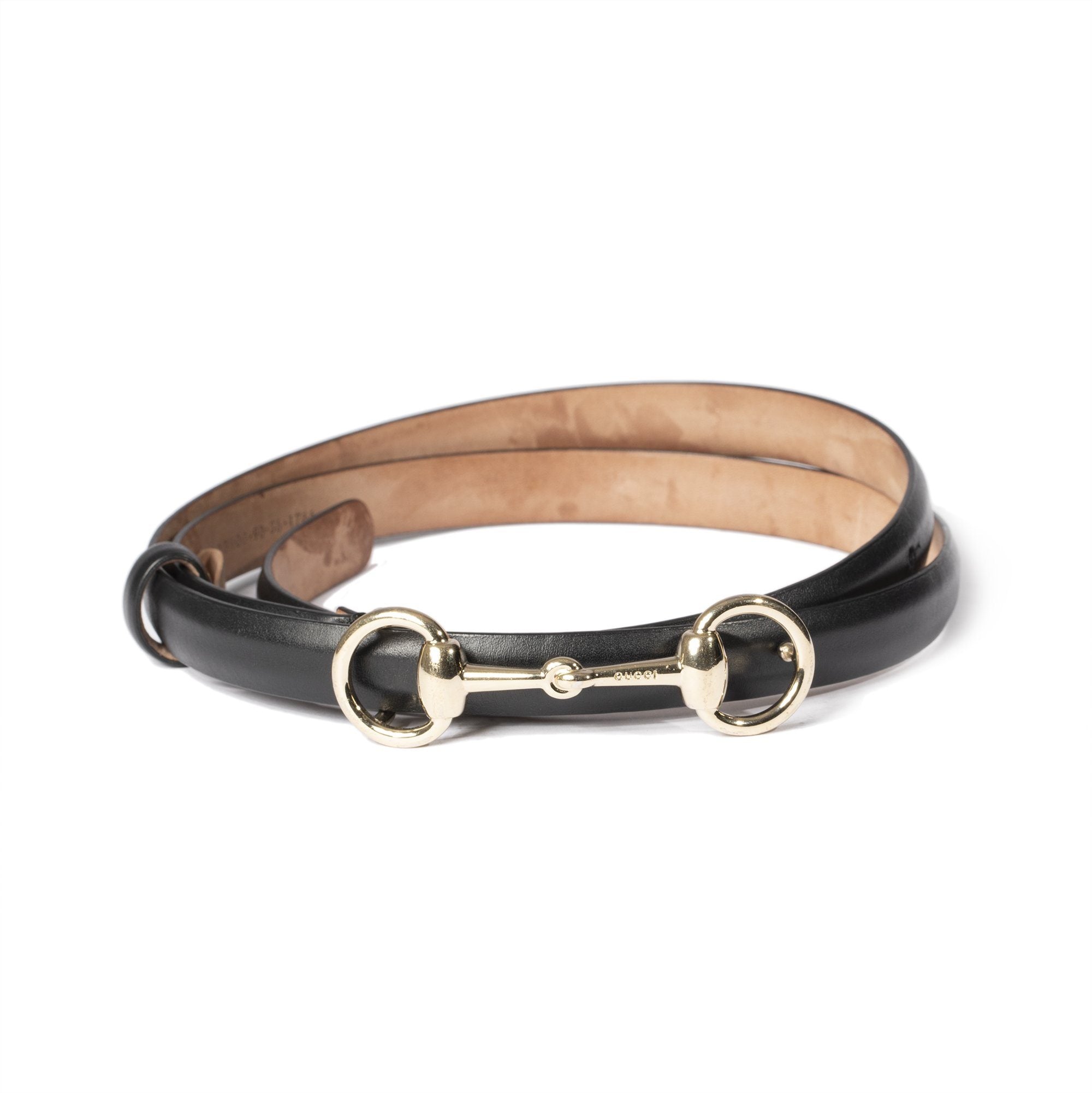 Gucci Horsebit Skinny Leather Belt