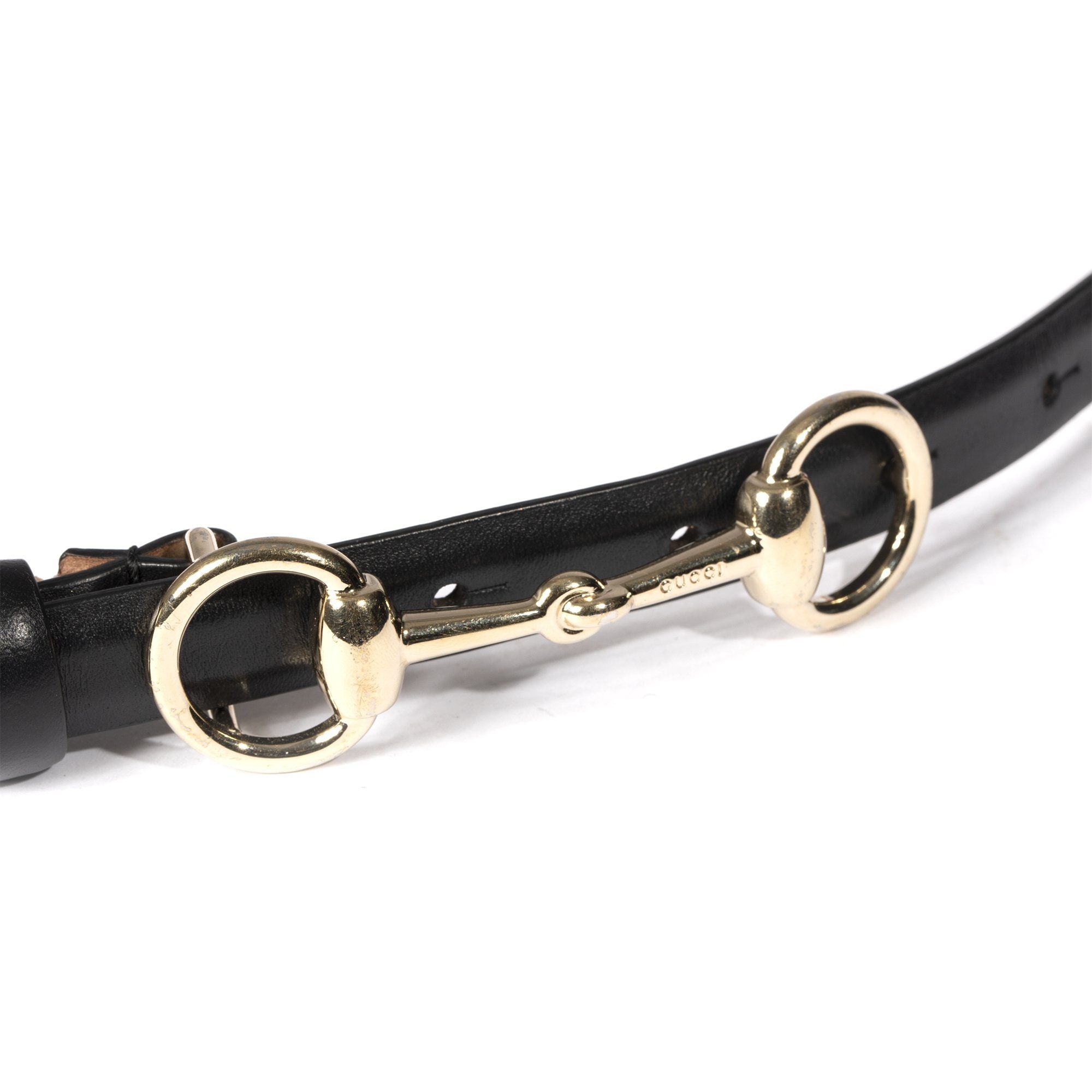 Gucci Horsebit Skinny Leather Belt