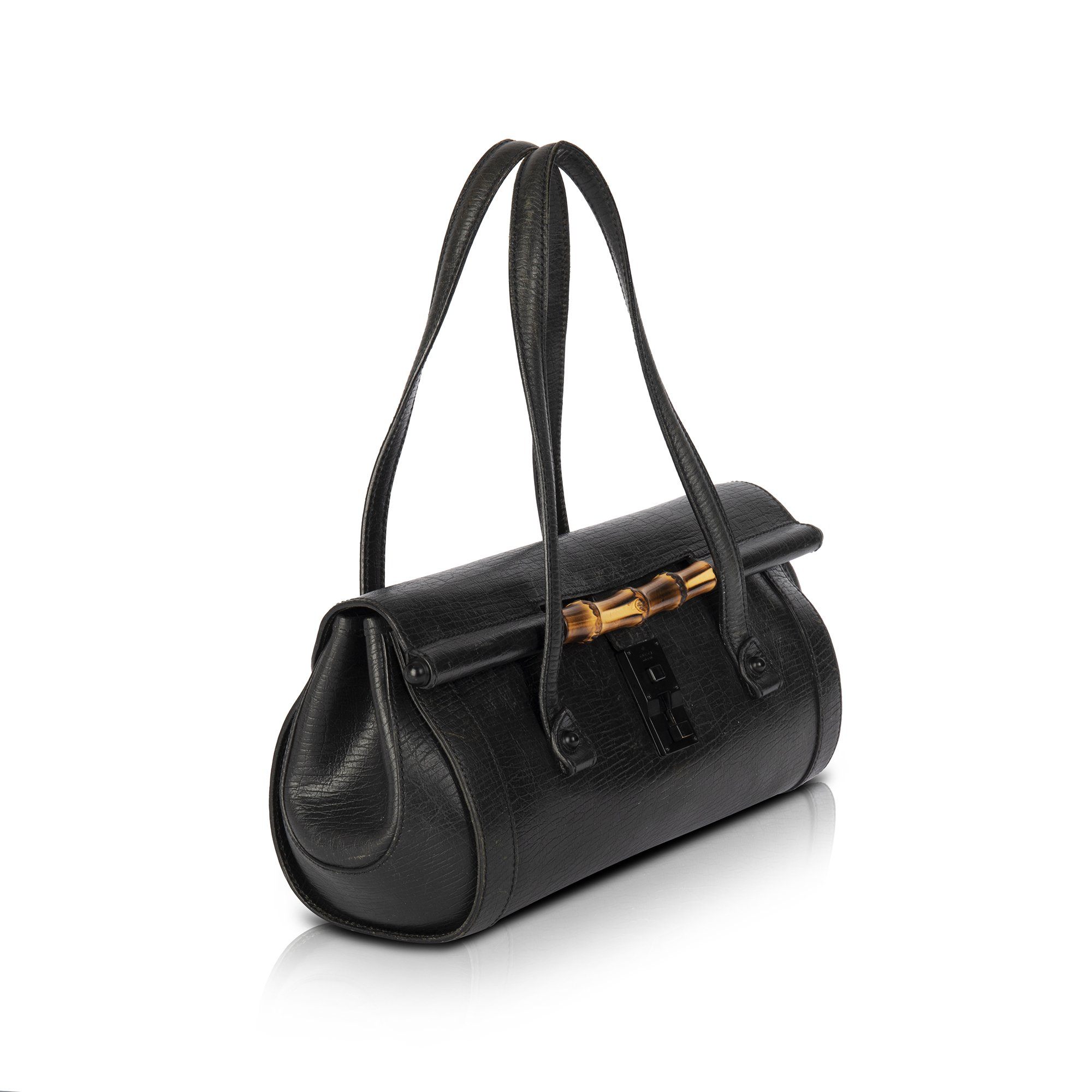 Gucci Leather Bamboo Bullet Bag