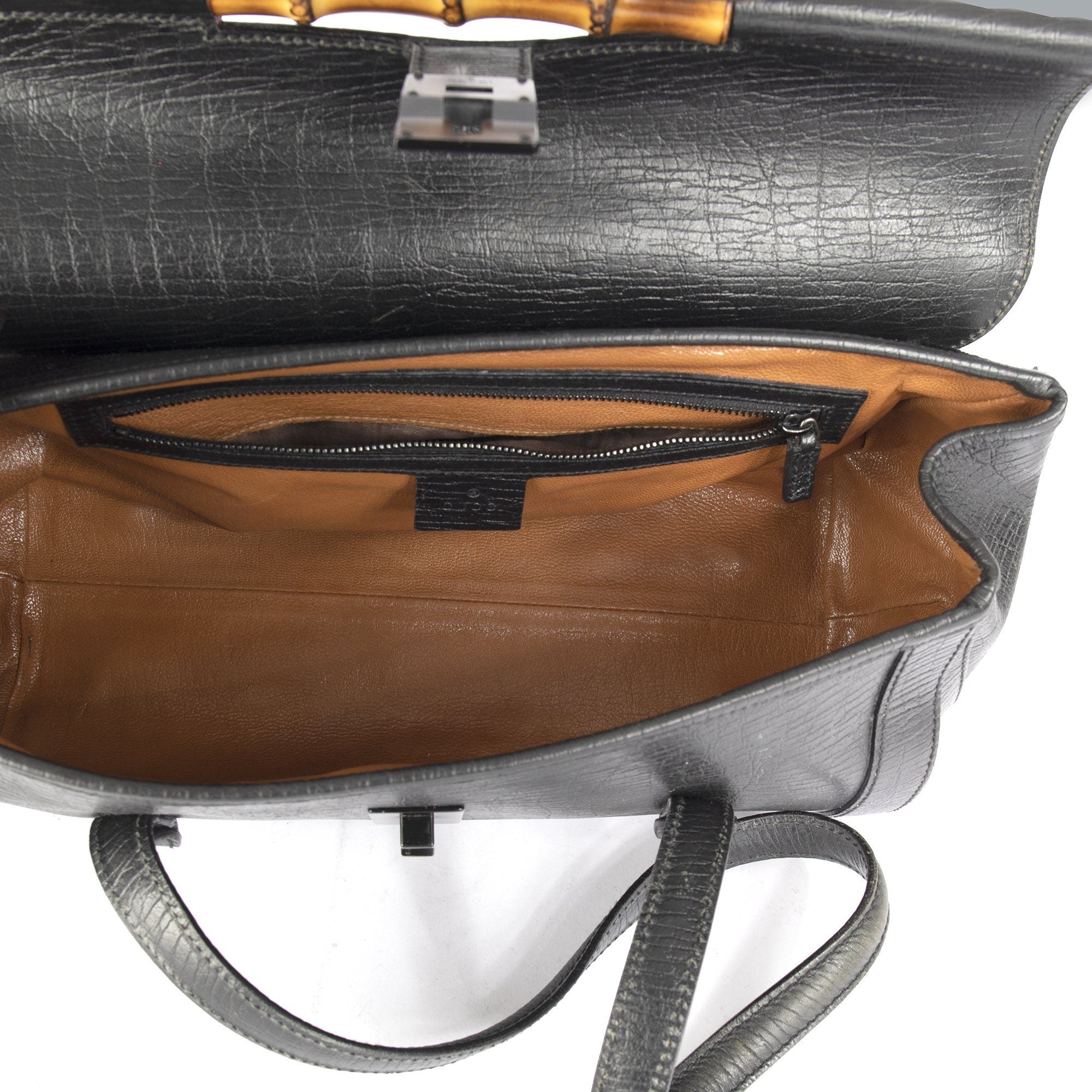 Gucci Leather Bamboo Bullet Bag