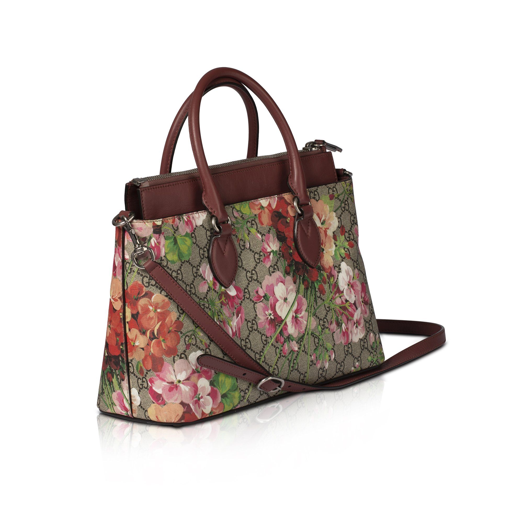 Gucci Linea GG Blooms Supreme Small Convertible Tote