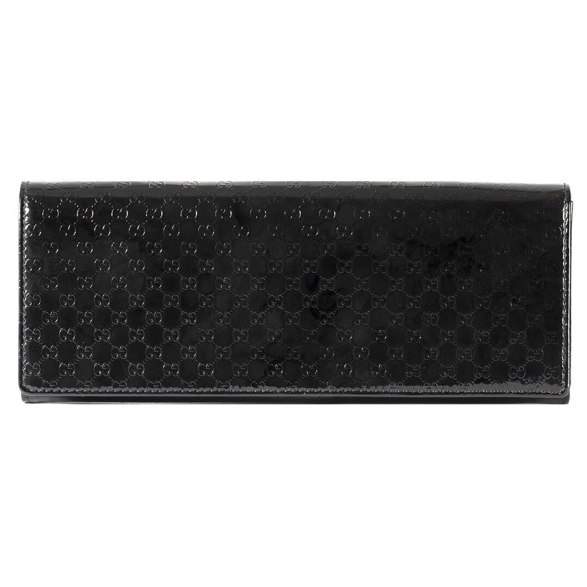 Gucci Microguccissima Patent Leather Broadway Clutch