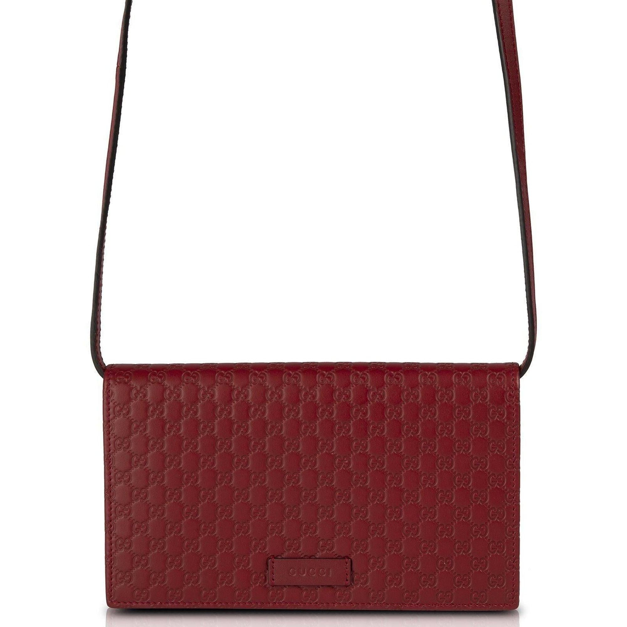 Gucci Microguccissima Wallet on Strap w/ Box