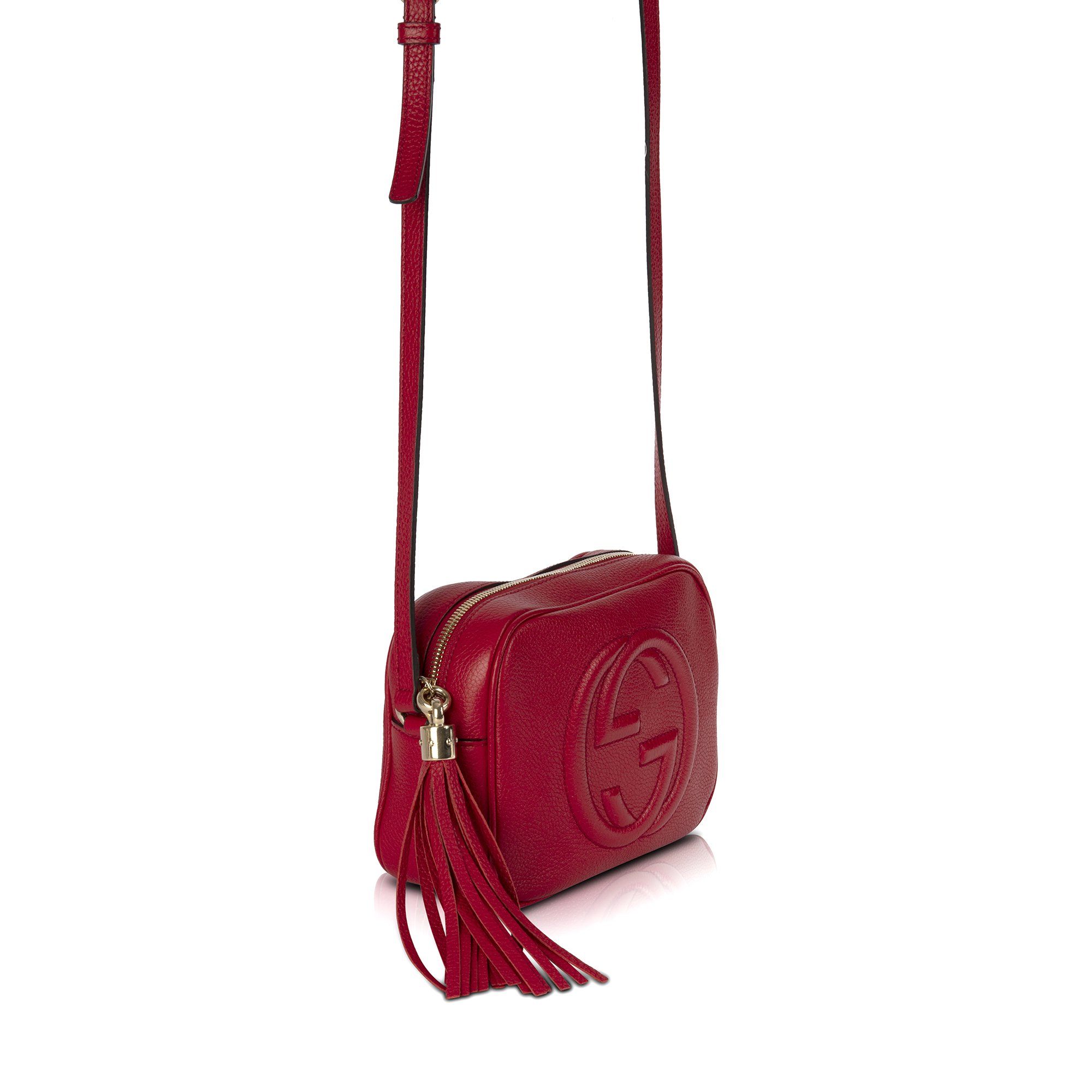 Gucci Red Soho Disco Crossbody Bag w/ Box & Receipt