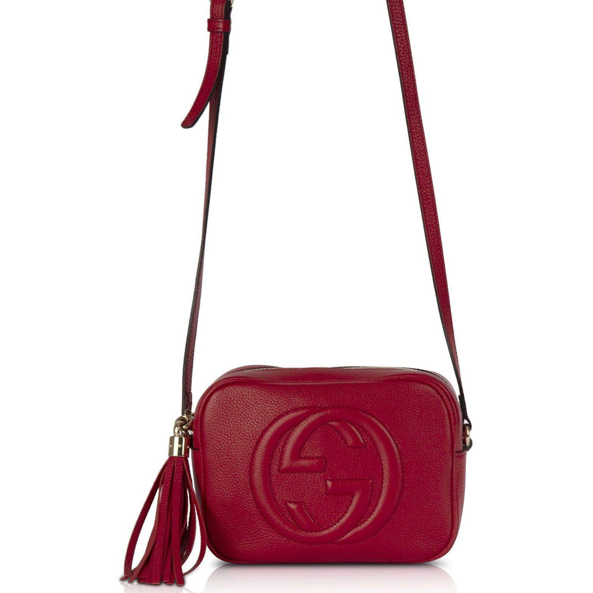 Gucci Red Soho Disco Crossbody Bag w/ Box & Receipt