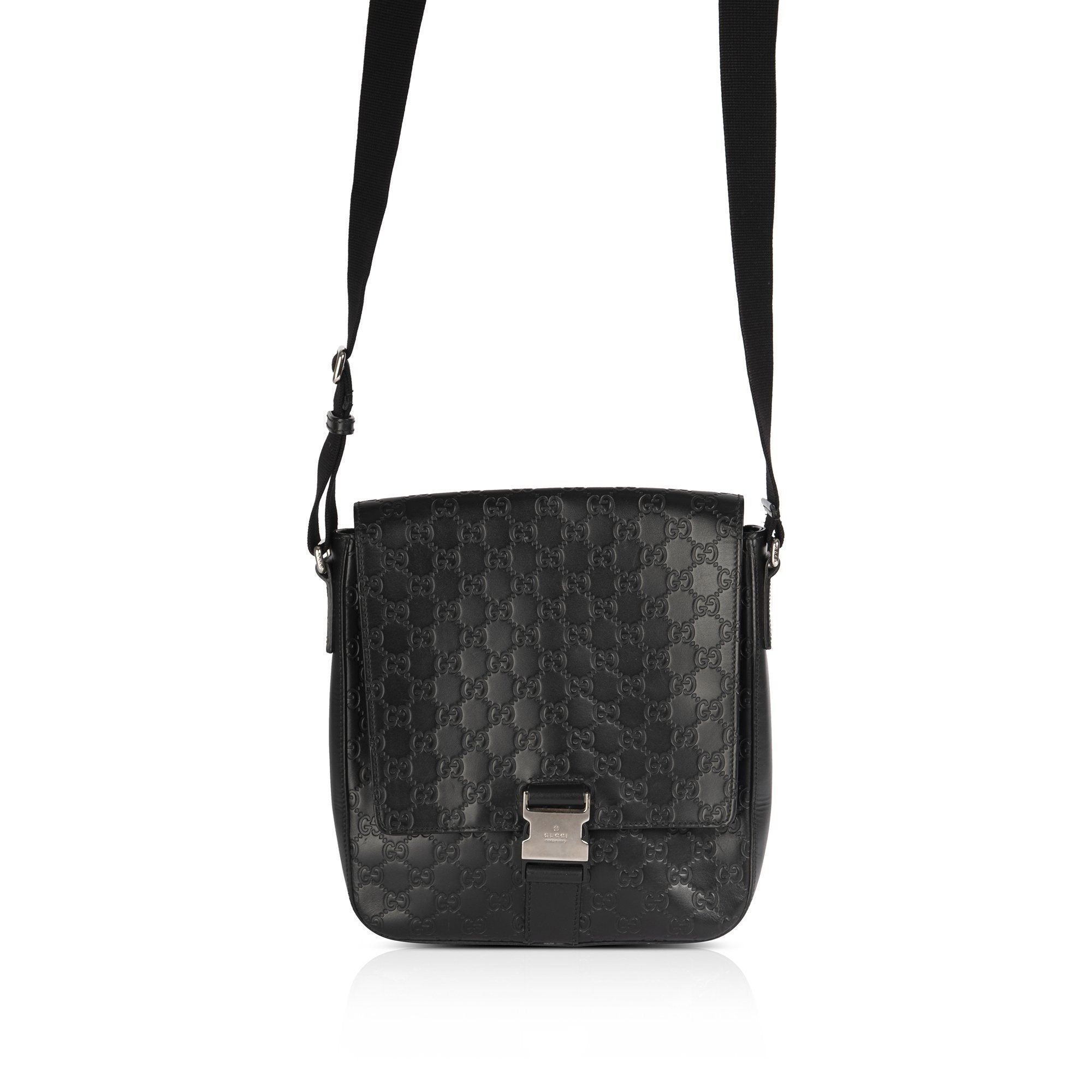 Gucci Signature Leather Messenger Bag