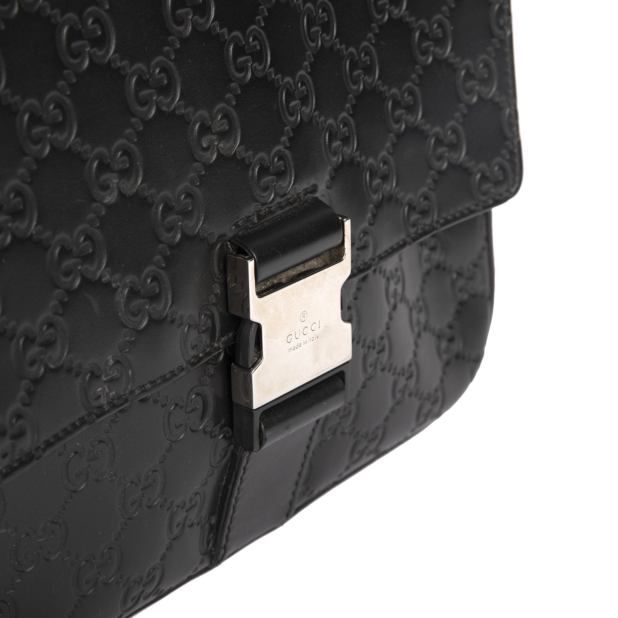 Gucci Signature Leather Messenger Bag