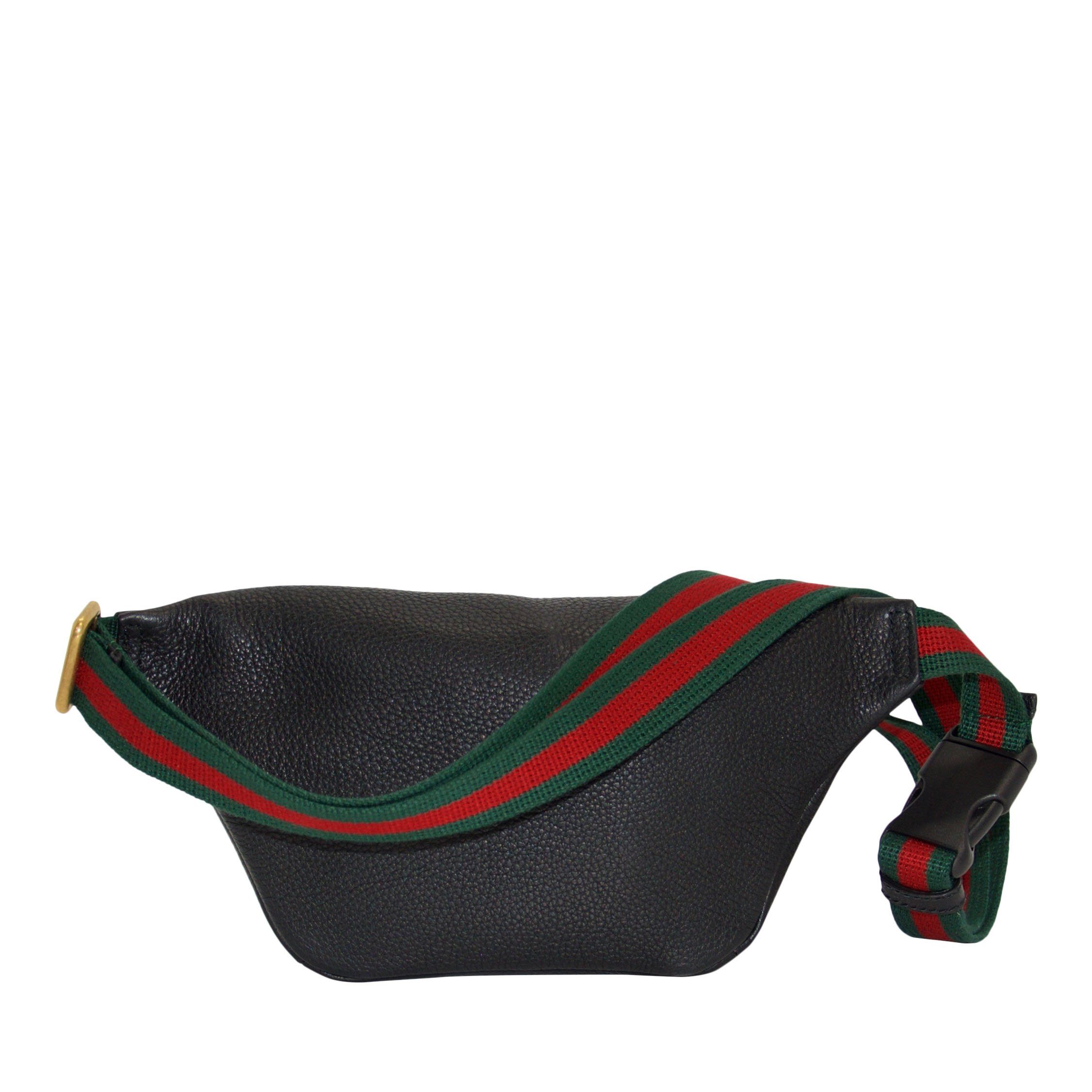 Gucci Small Print Leather Belt Bag