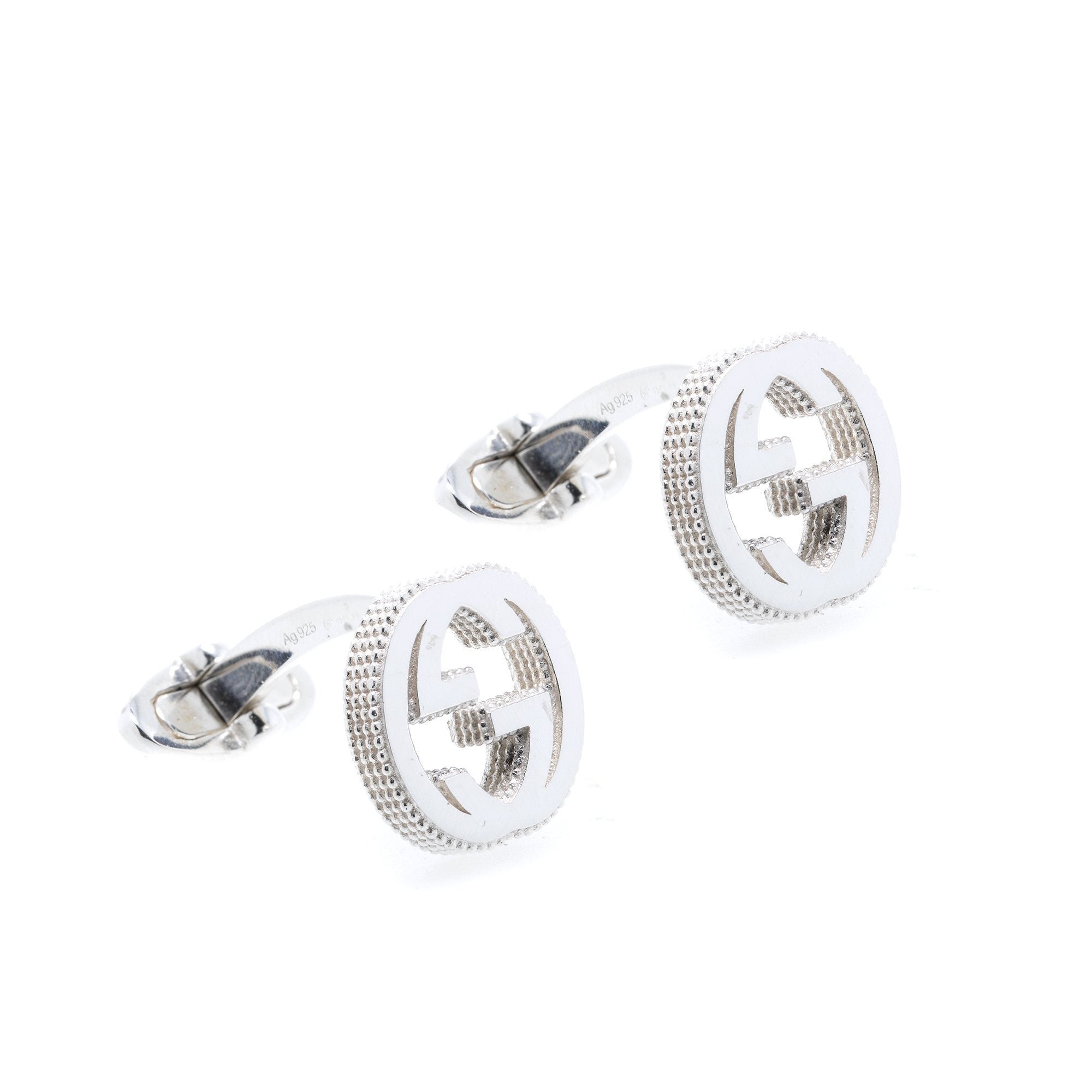 Gucci Sterling Silver Interlocking G Cufflinks