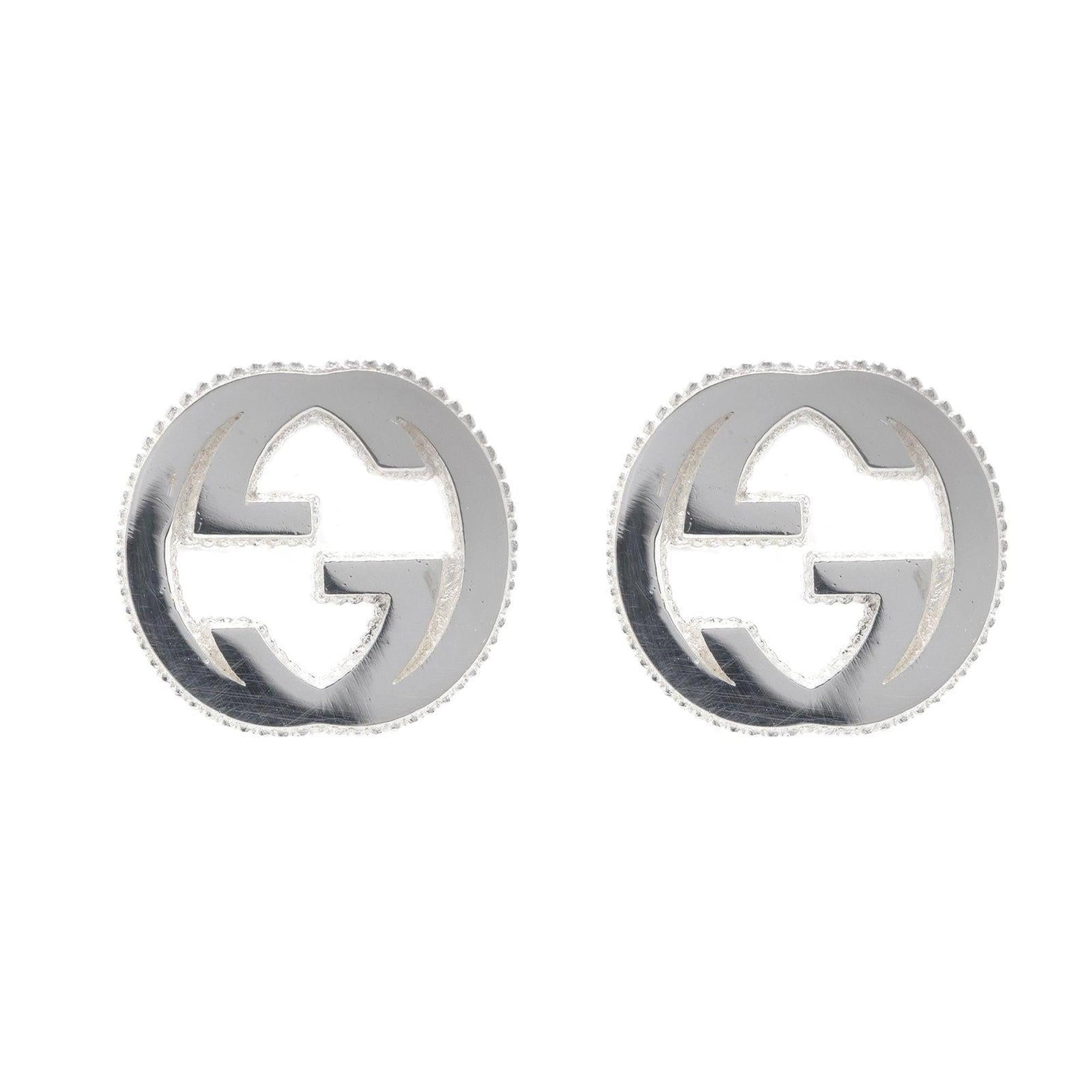 Gucci Sterling Silver Interlocking G Cufflinks