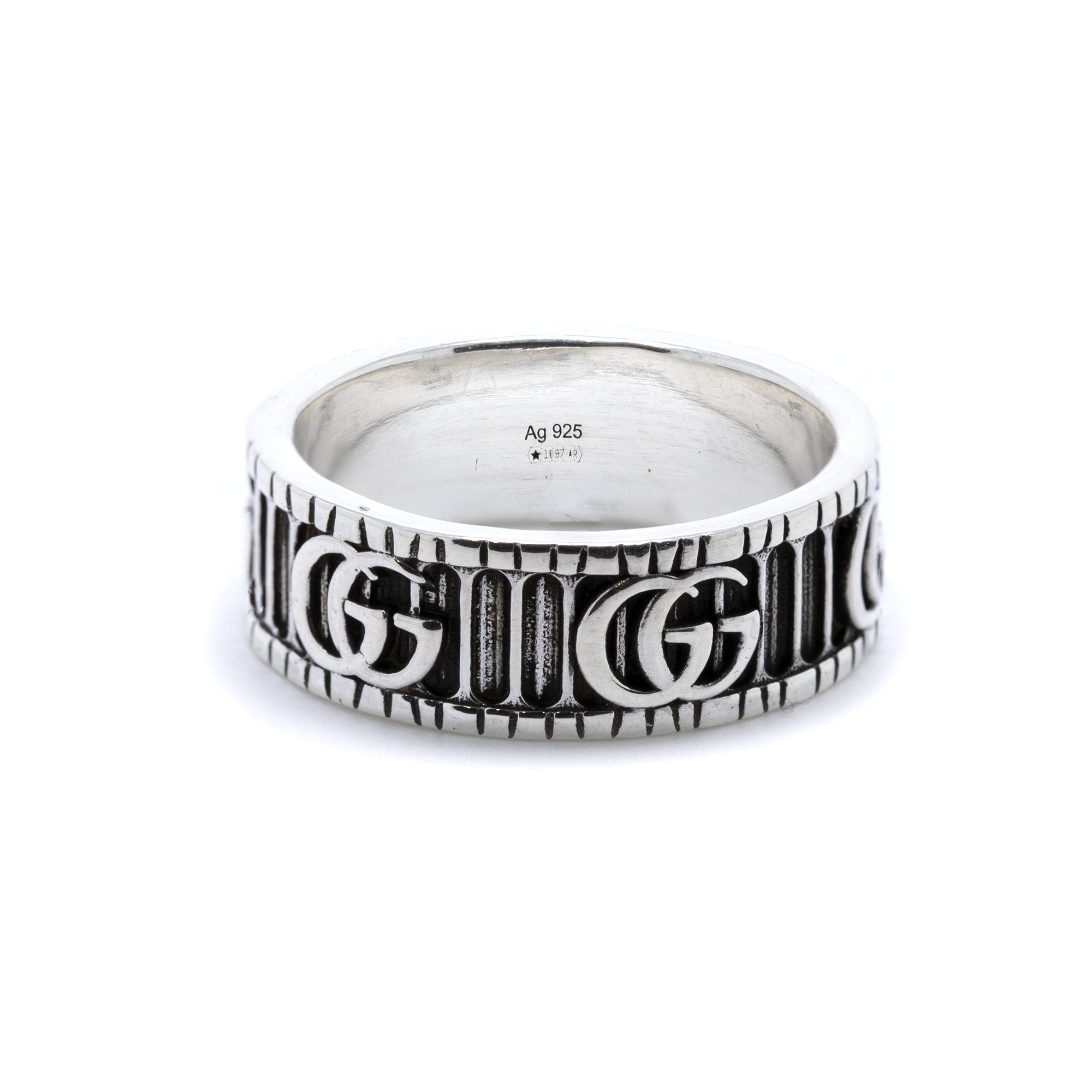 Gucci Sterling Silver Ring with Double G