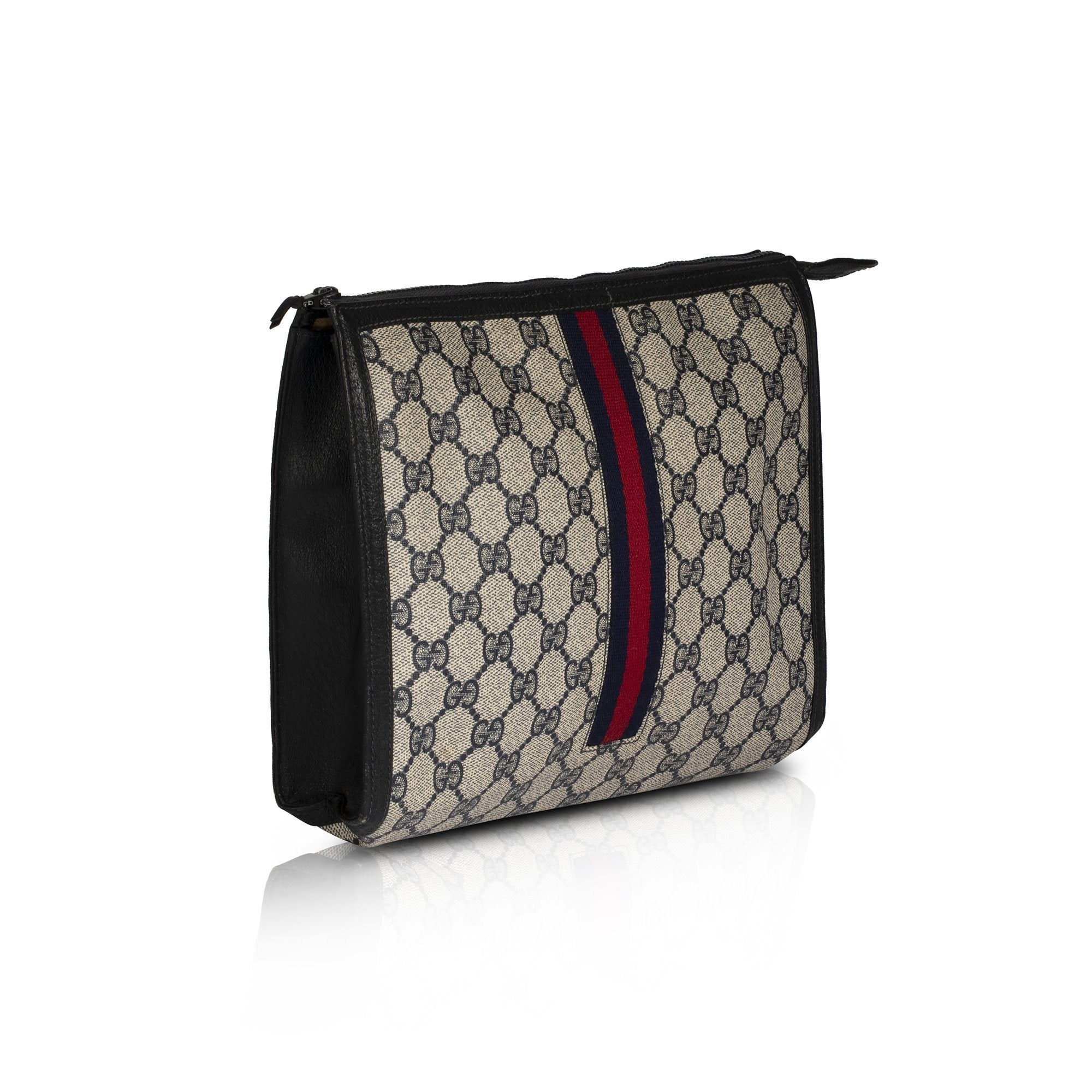 Gucci Vintage GG Plus Web Cosmetic Bag