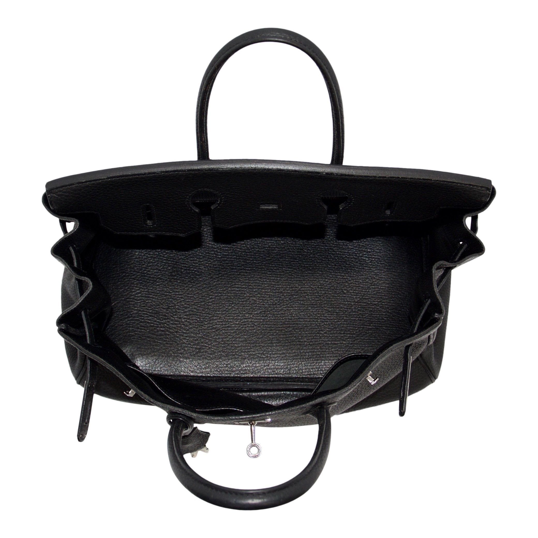 Hermes Black Clemence Birkin 35