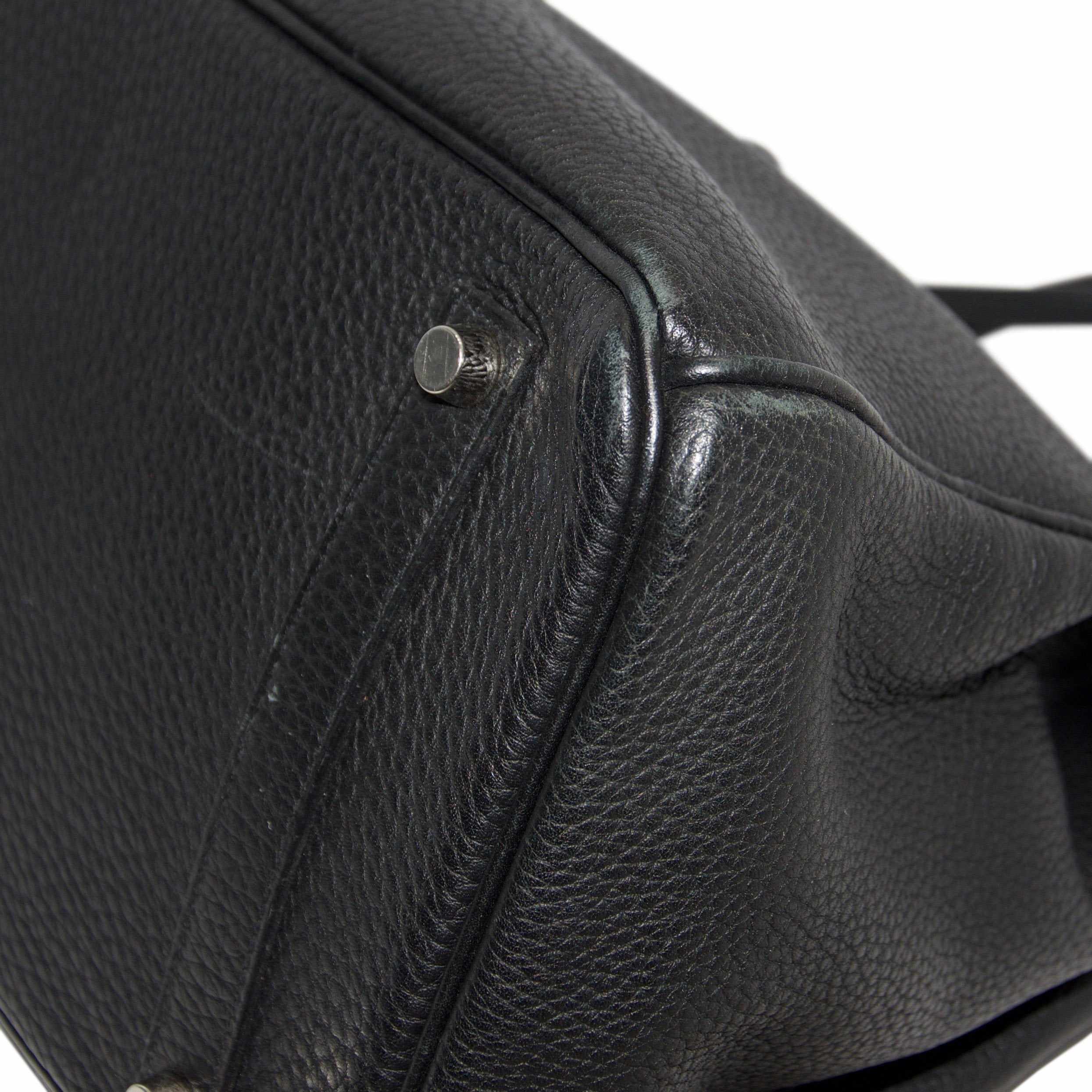 Hermes Black Clemence Birkin 35