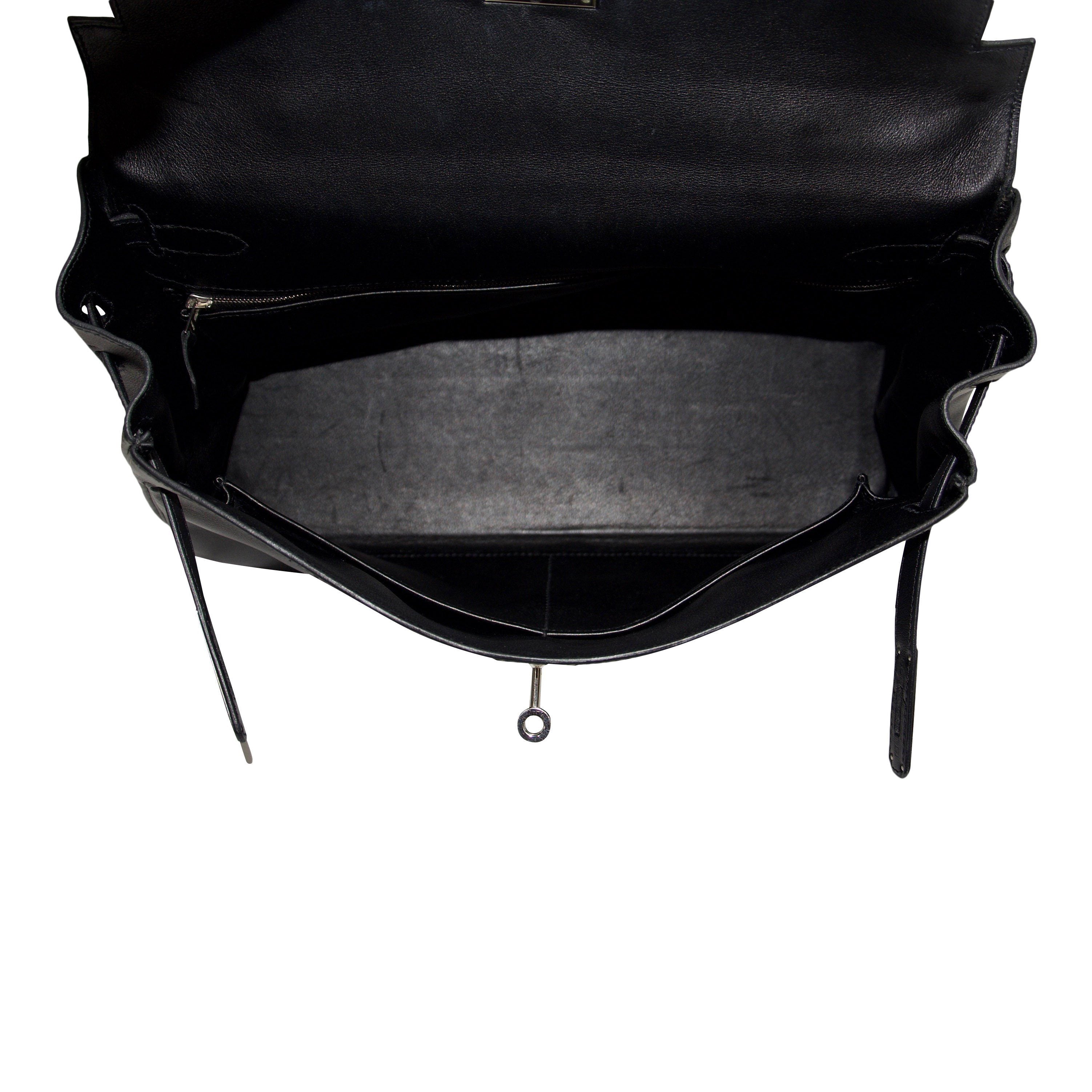 Hermes Black Swift Leather Kelly 35