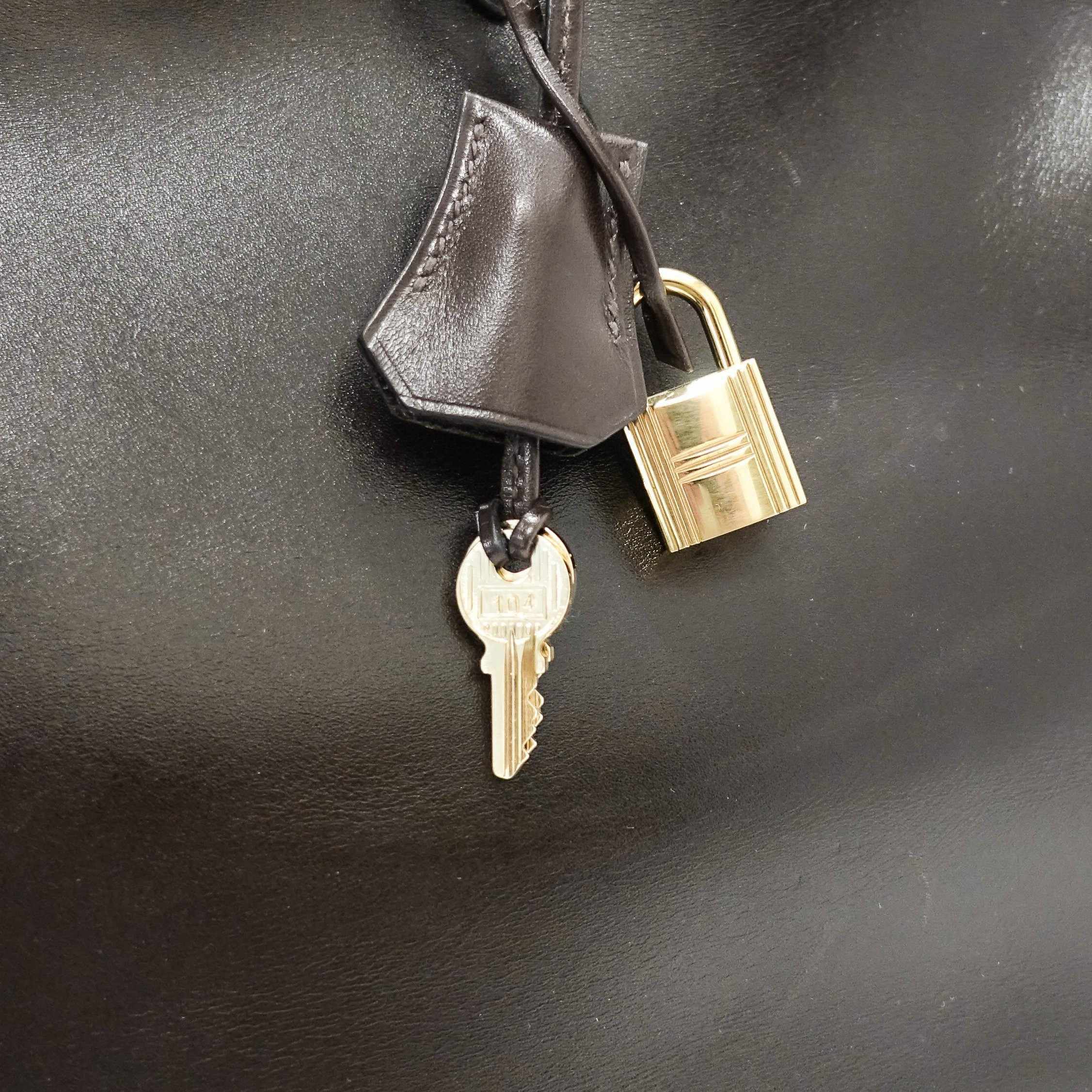 Hermes Chocolate Brown Box Leather Birkin 35