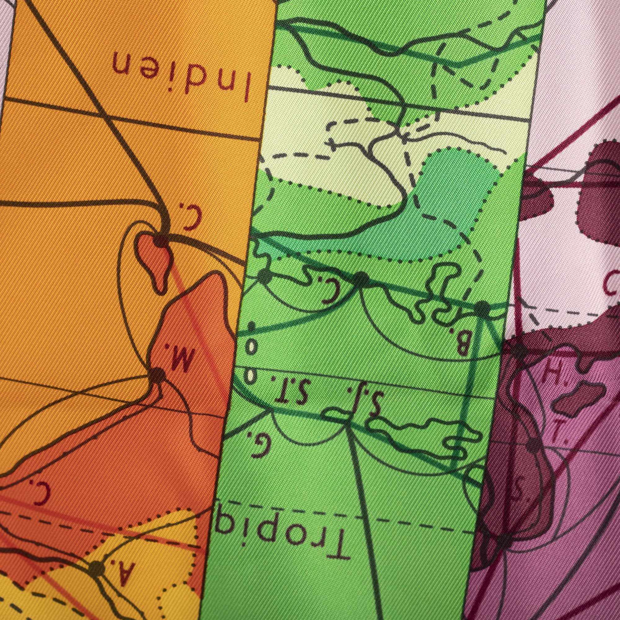 Hermes "Le Monde Est Vaste" Silk Scarf