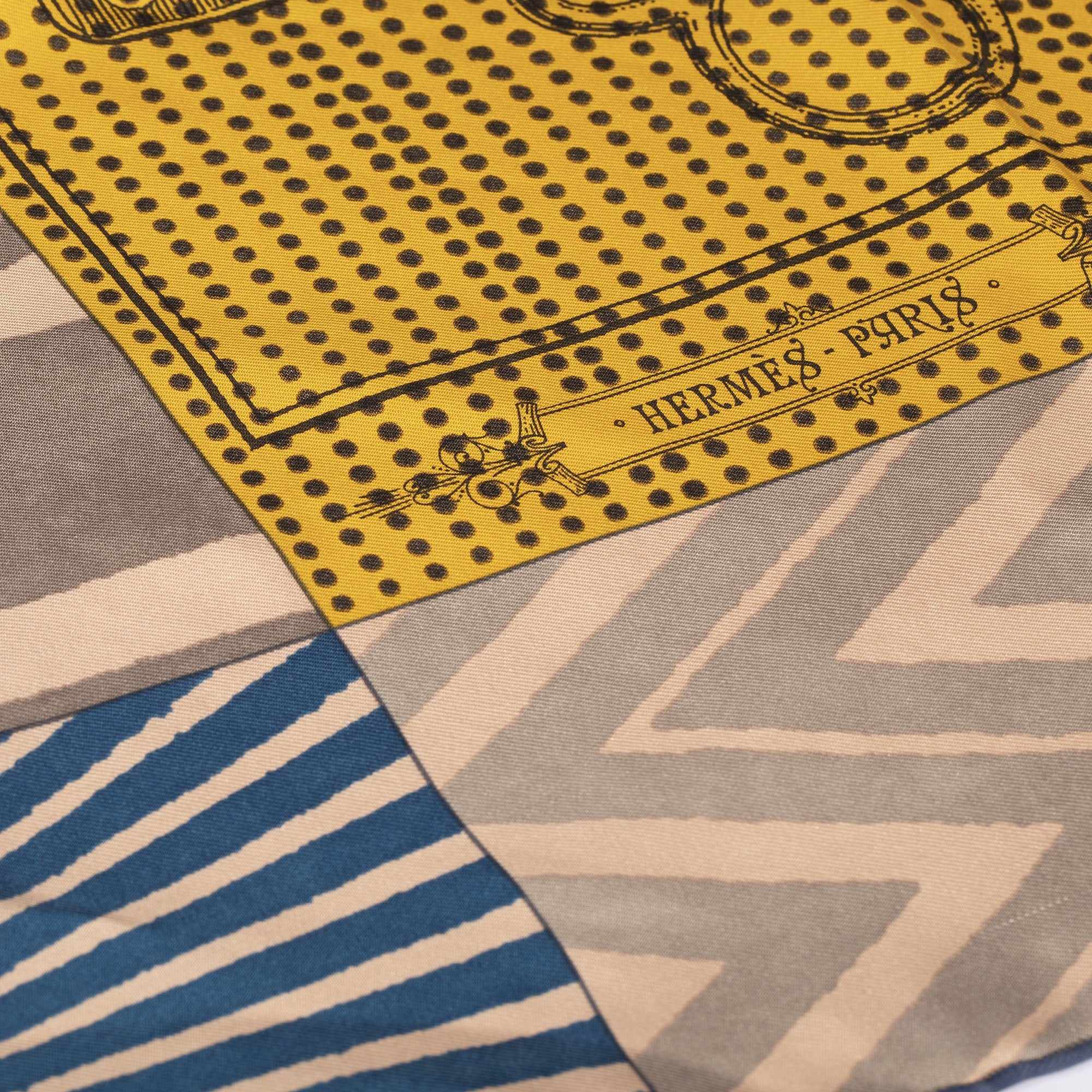 Hermes "Manufacture De Boucleries" Detail Wash Silk Scarf