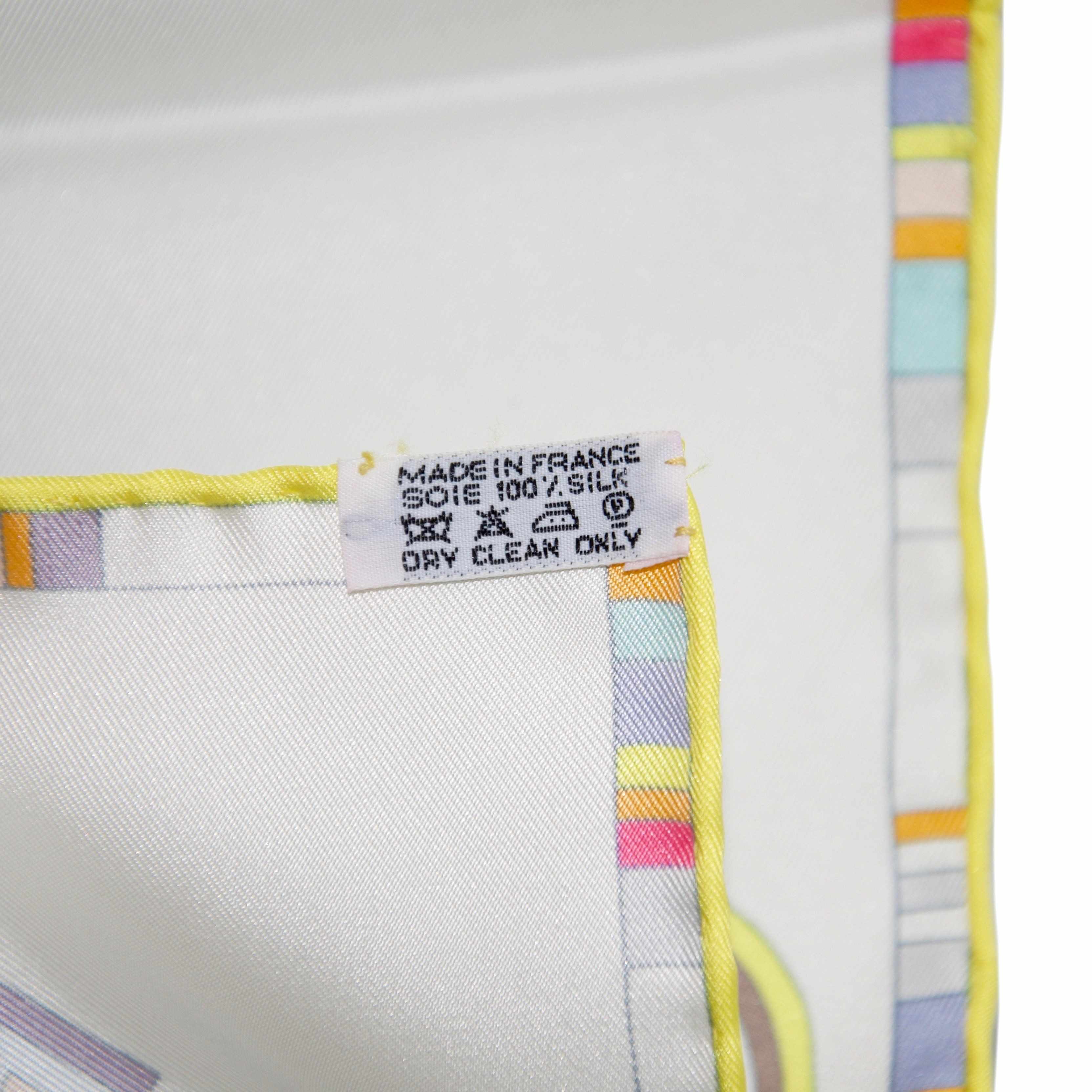 Hermes "Paris France" Silk Scarf