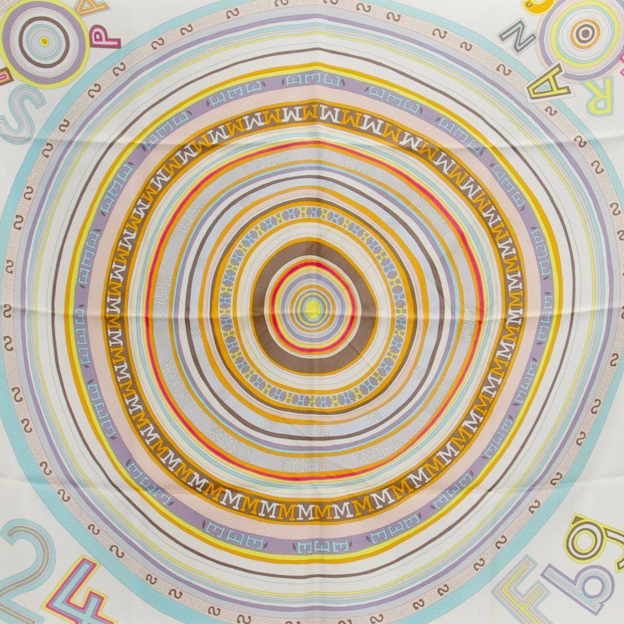 Hermes "Paris France" Silk Scarf