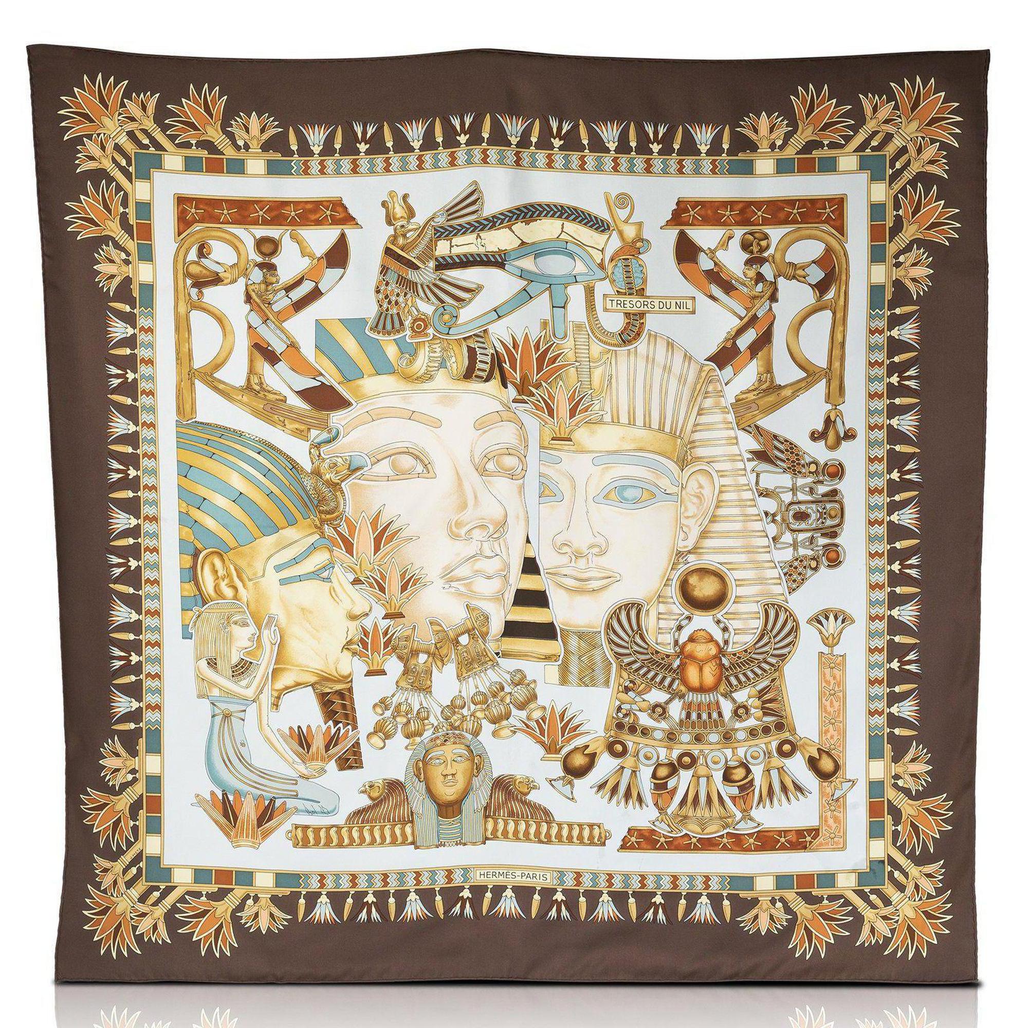 Hermes "Tresors Du Nil" Silk Scarf w/ Box