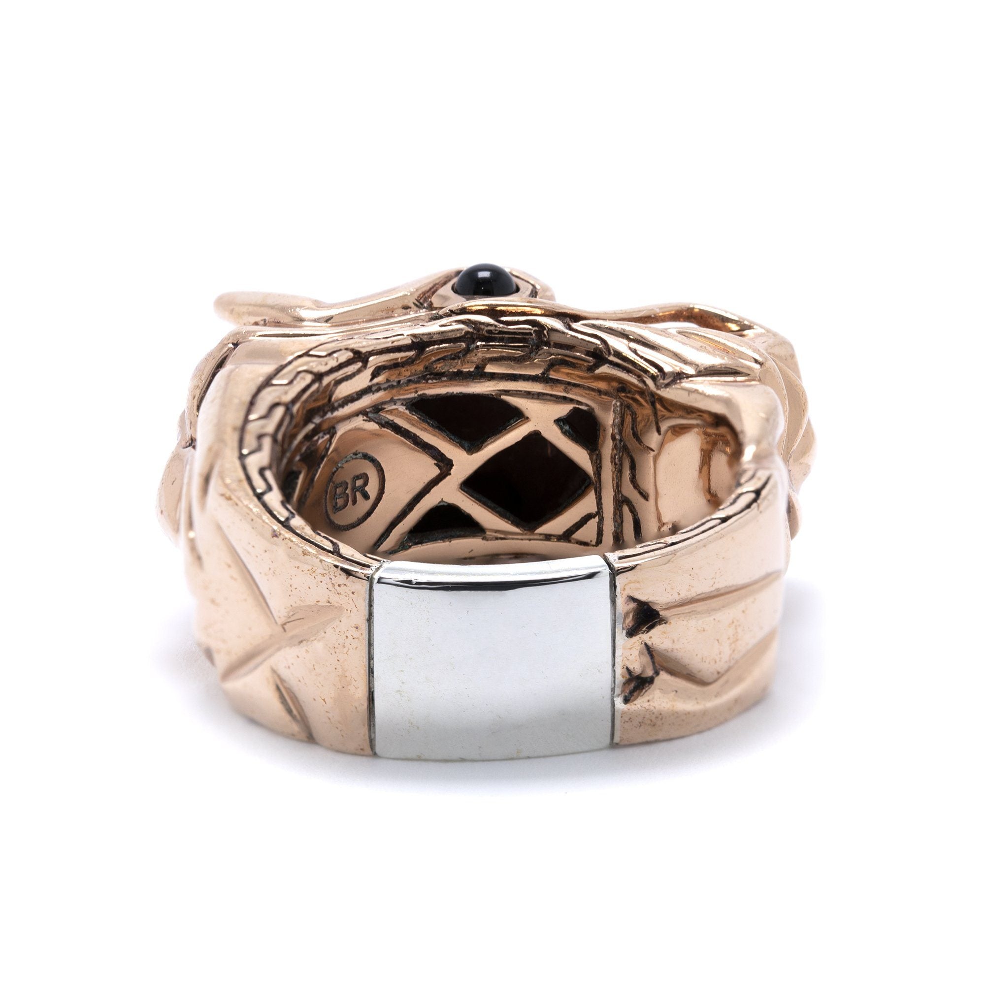 John Hardy Men's Legends Naga Silver & Bronze Dragon Head Ring