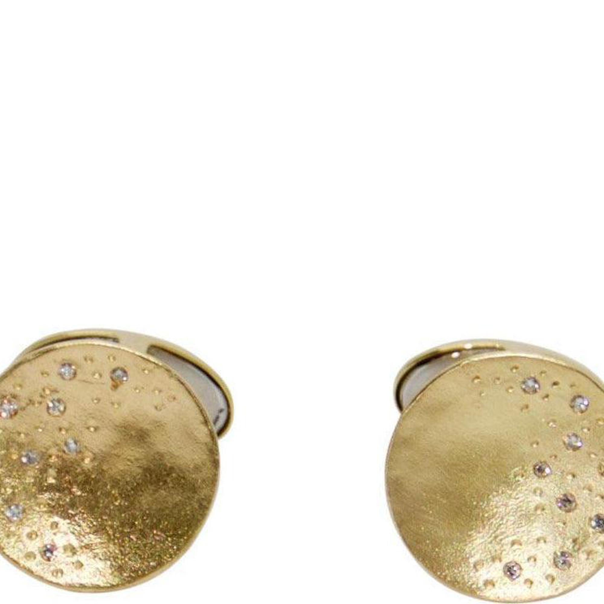 Links of London Gold Watch Over Me Moon Cufflinks with Diamonds
