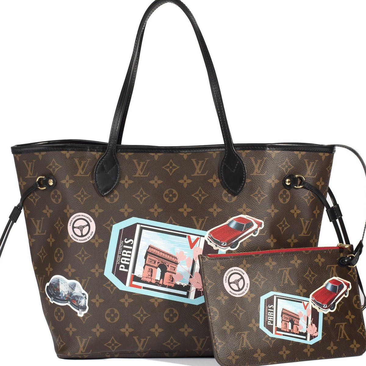 Louis Vuitton 2016 Monogram World Tour Neverfull MM with Pouch