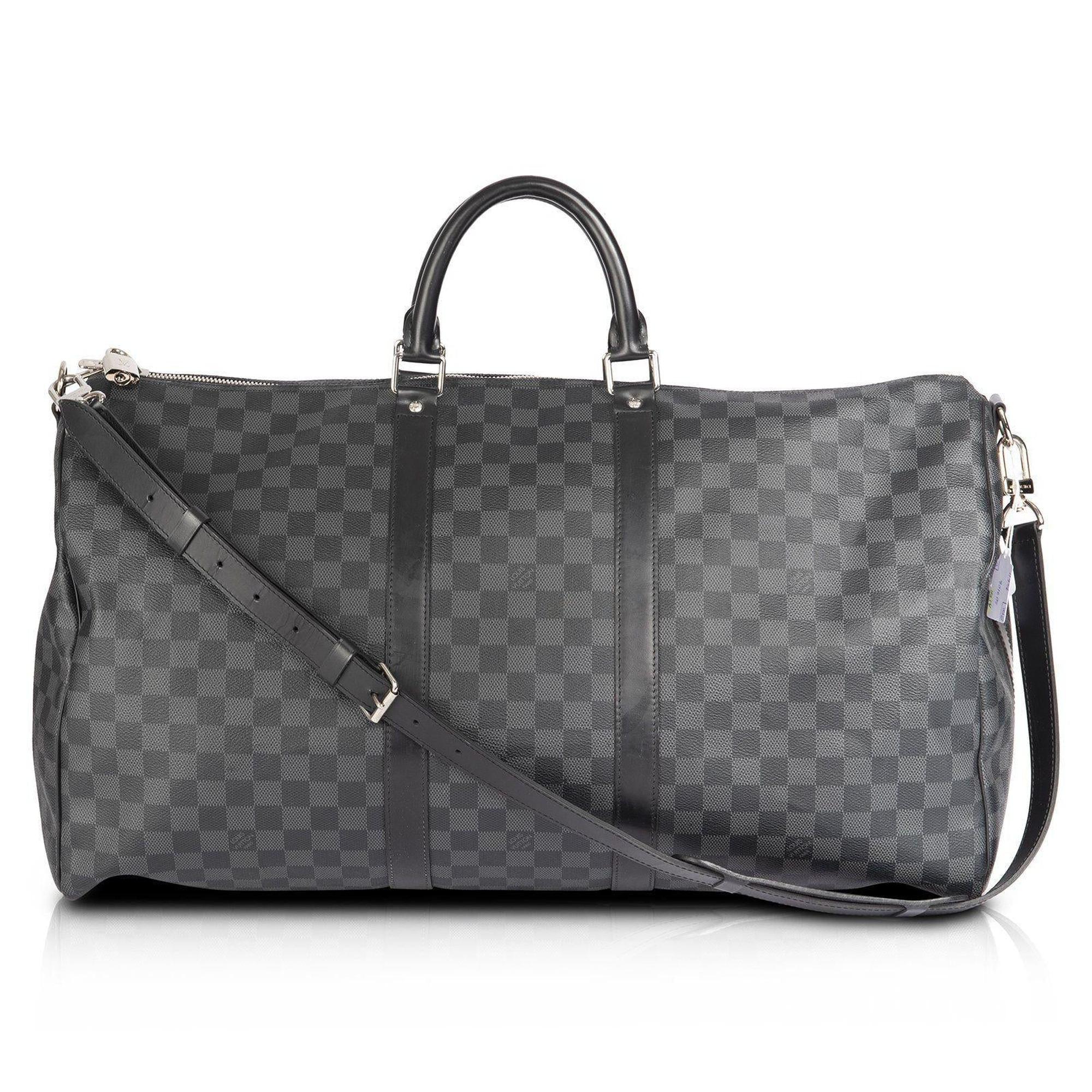 Louis Vuitton 2018 Damier Graphite Keepall Bandouliere 55