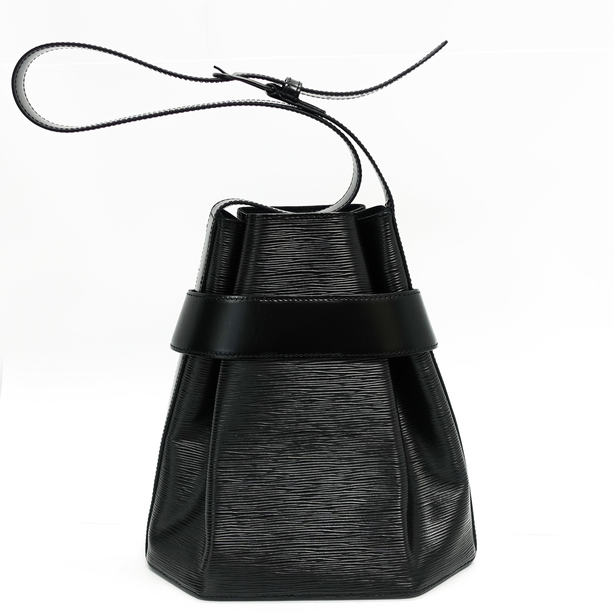 Louis Vuitton Black Epi Sac d'Epaule PM