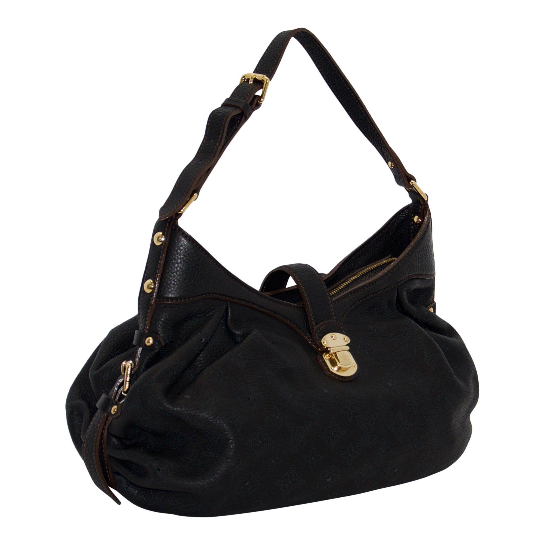 Louis Vuitton Black Mahina XS Hobo