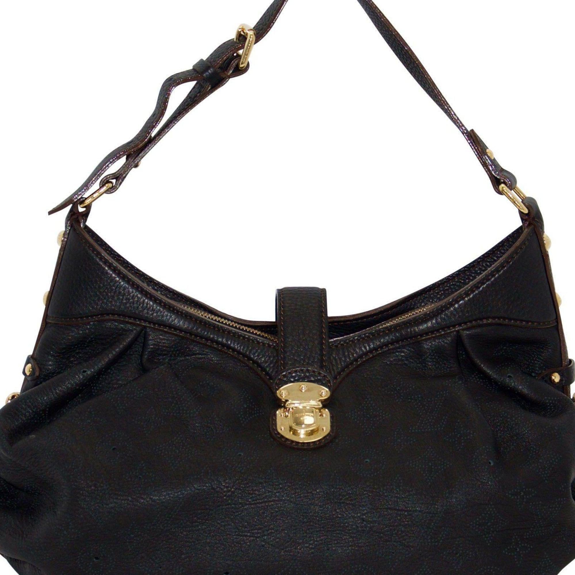 Louis Vuitton Black Mahina XS Hobo