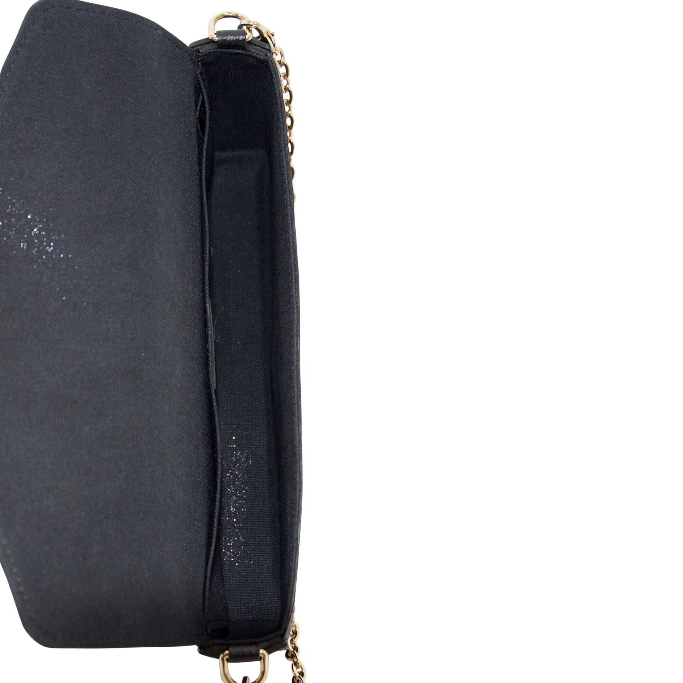 Louis Vuitton Black Monogram Empreinte Pochette Felice Bag