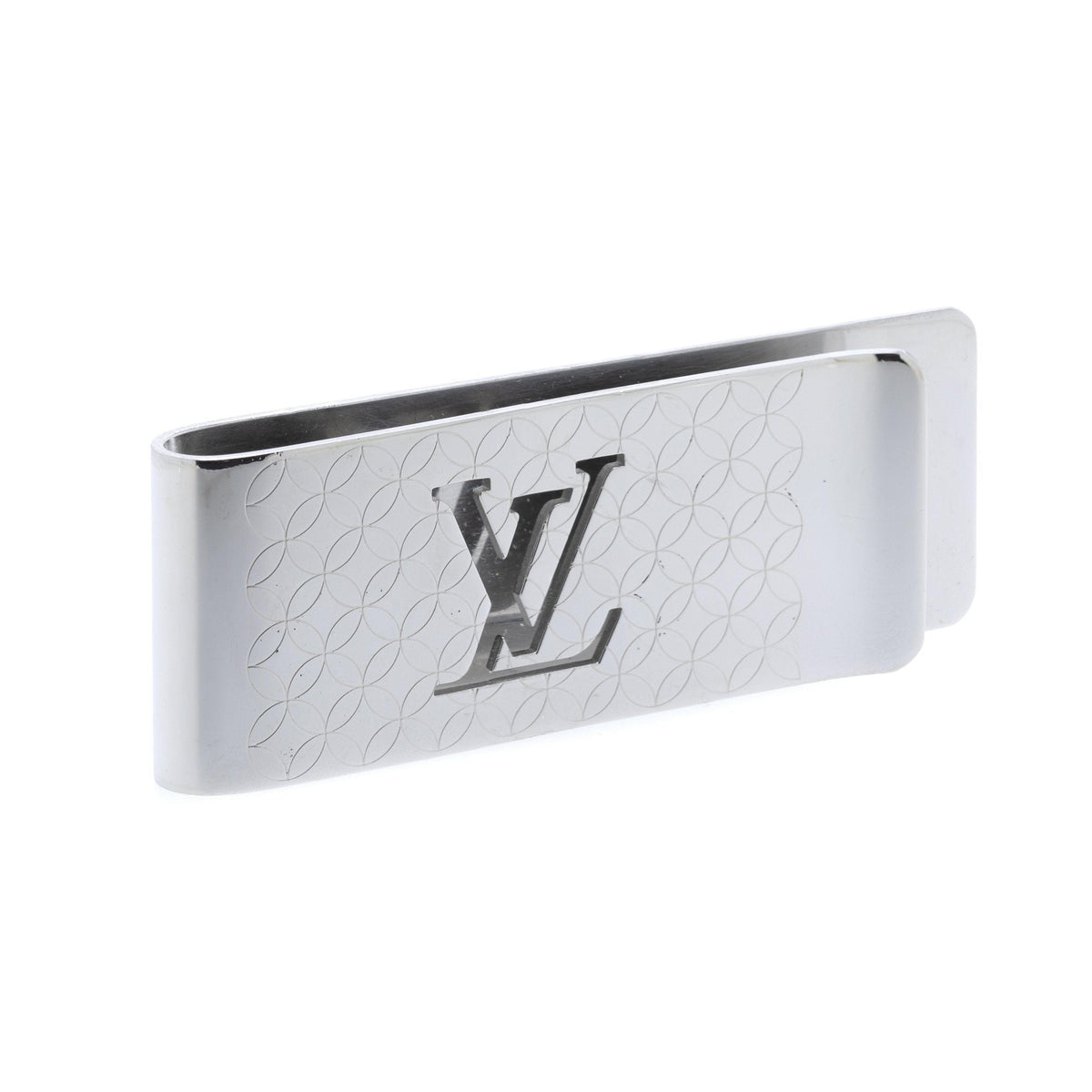 Louis Vuitton Silver Steel Metal Champs Elysees Money Clip
