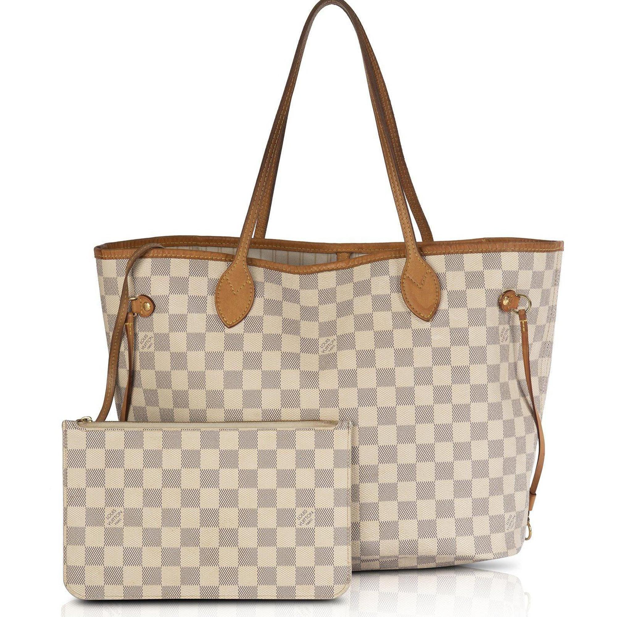 Louis Vuitton Damier Azur Neverfull MM with Pouch