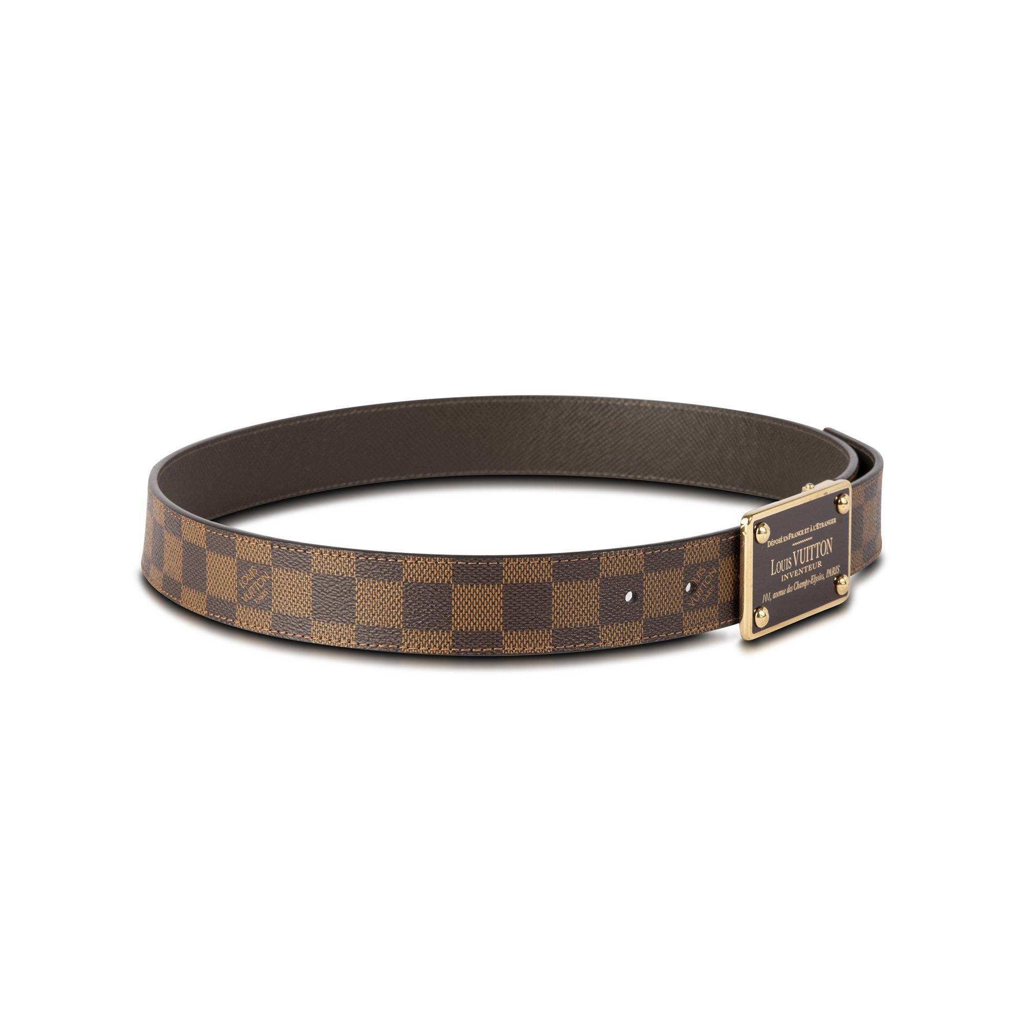 Louis Vuitton Damier Ebene Inventeur Reversible Belt w/ Box