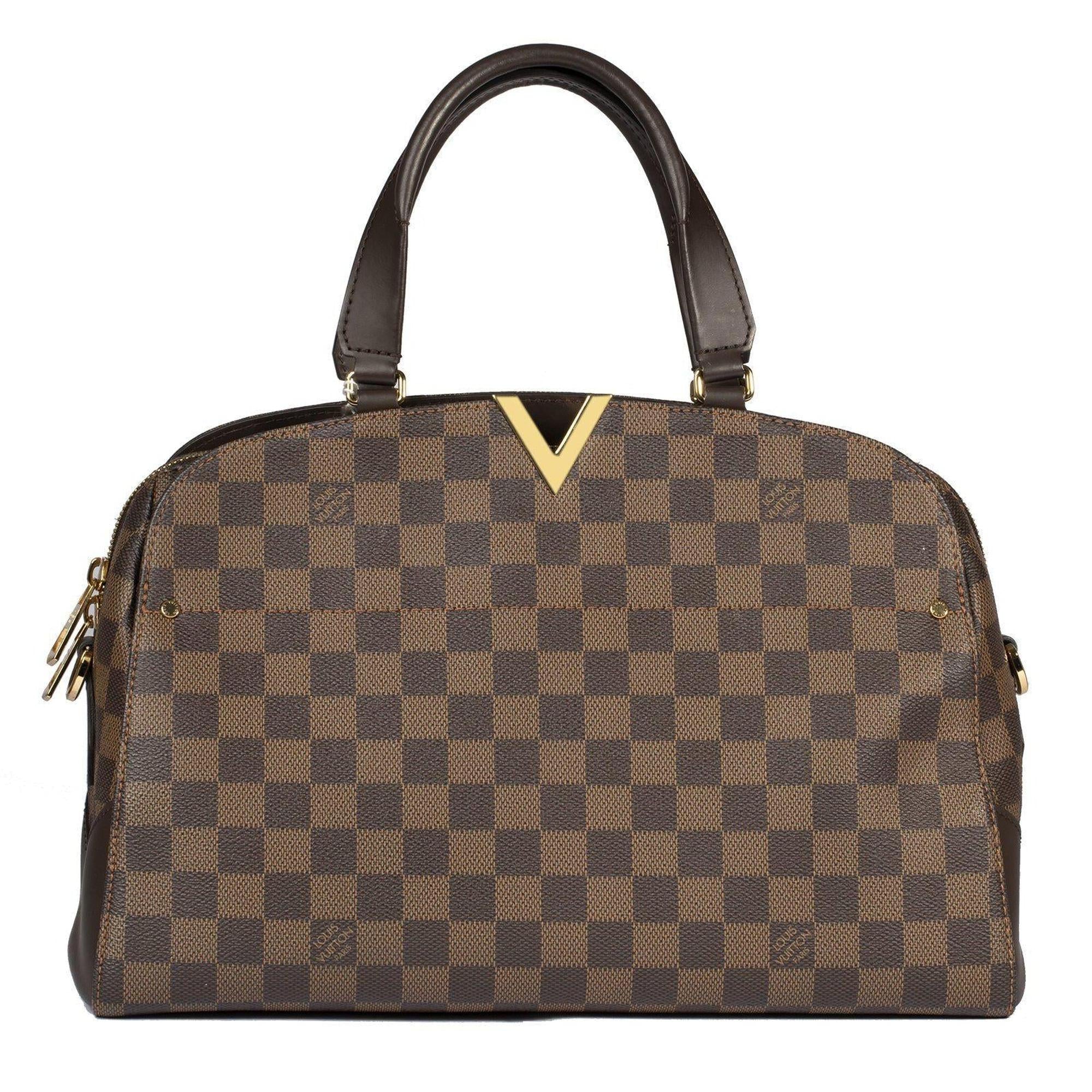 Louis Vuitton Damier Ebene Kensington Bowling Satchel