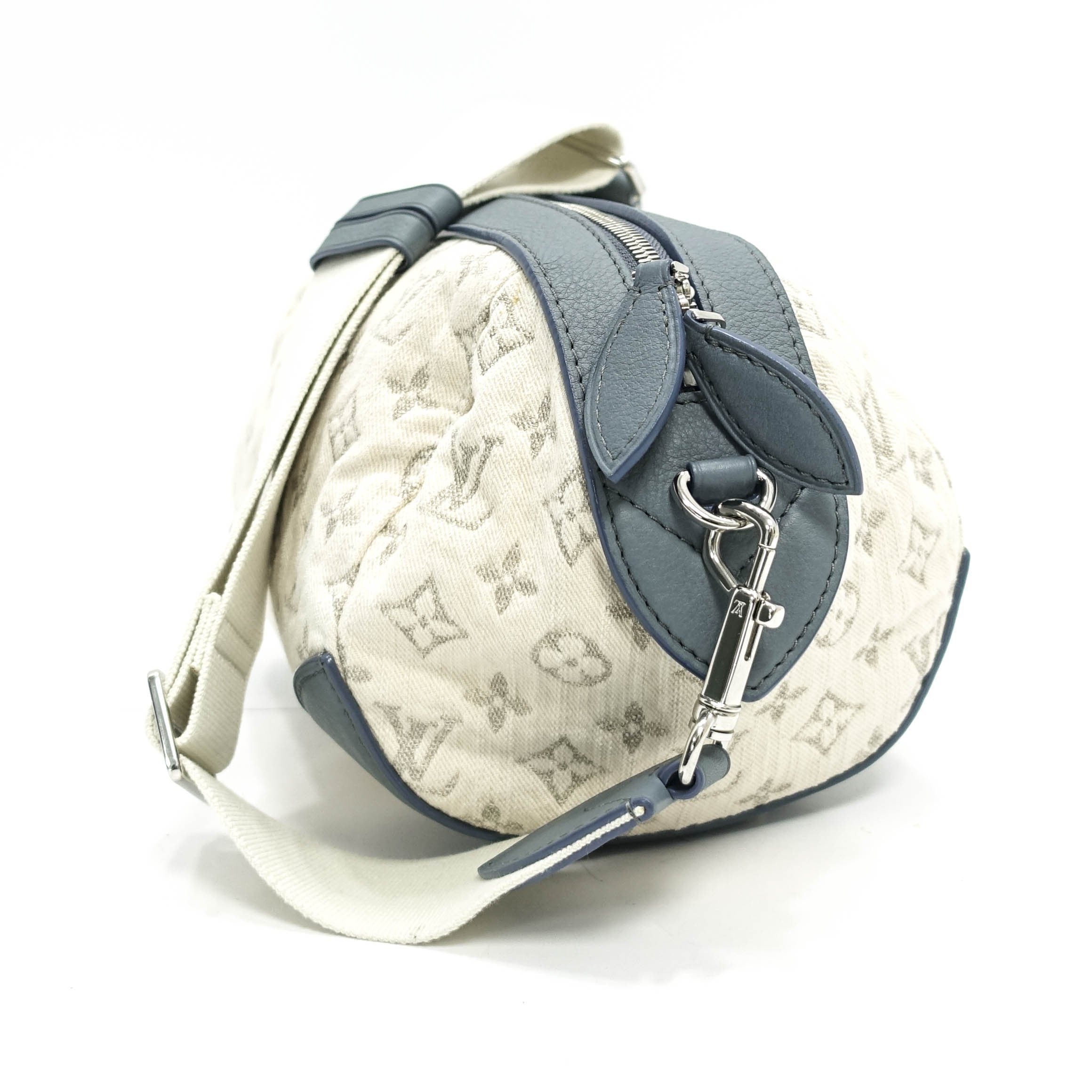 Louis Vuitton Limited Edition Bleu Monogram Denim Pochette Round Bag