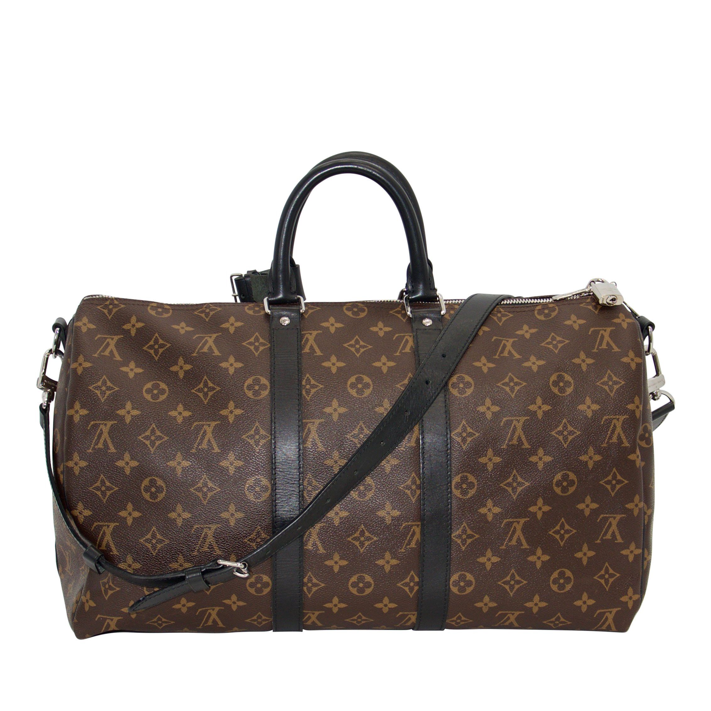 Louis Vuitton Monogram Macassar Keepall Bandouliere 45
