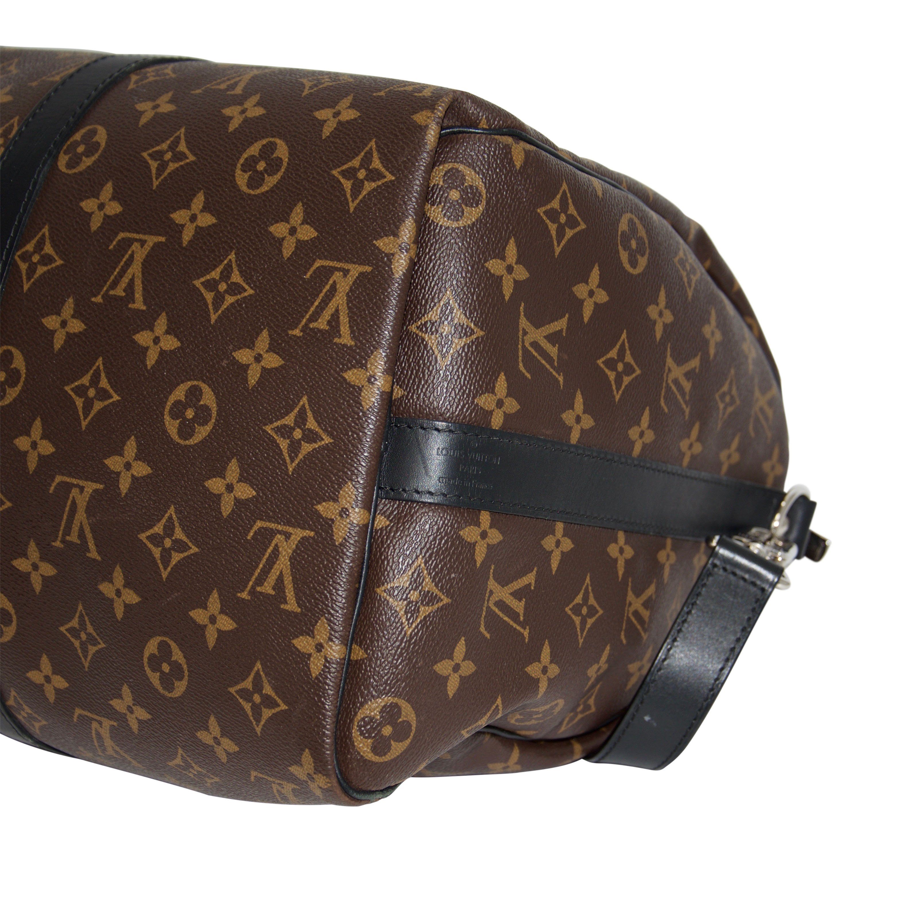 Louis Vuitton Monogram Macassar Keepall Bandouliere 45