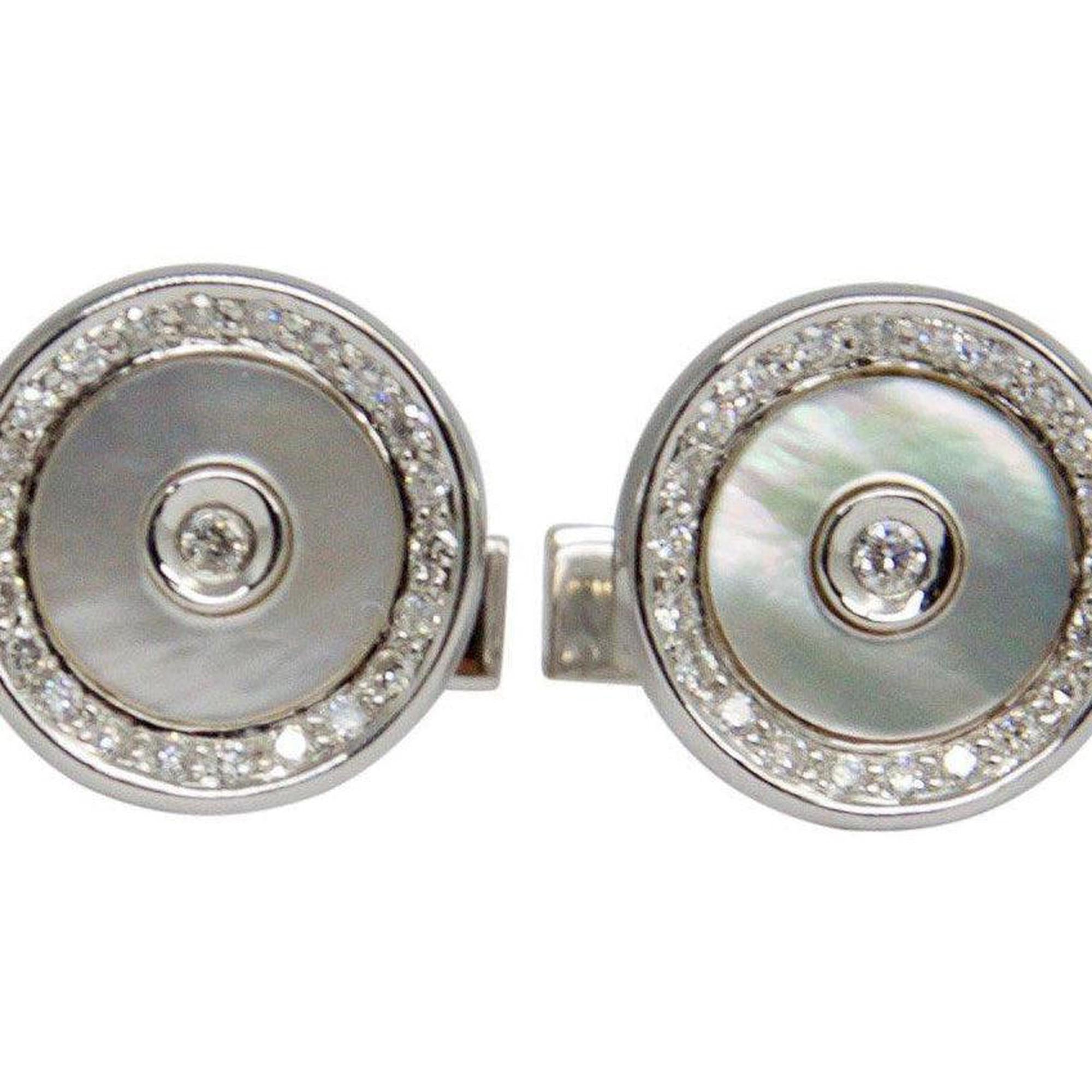 Mother of Pearl and Diamond Cufflinks