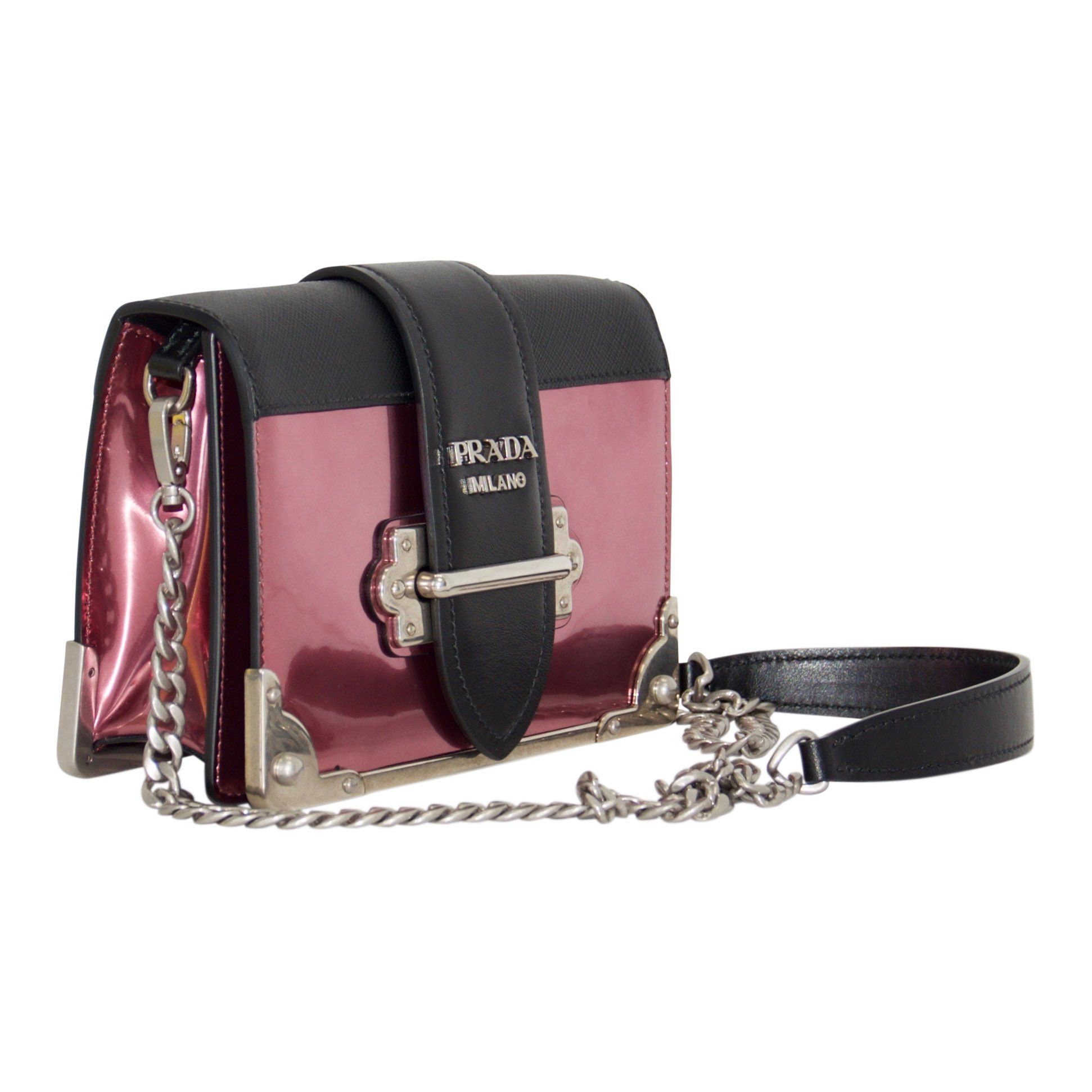 Prada 2018 Vitelo Metal Cahier Bag