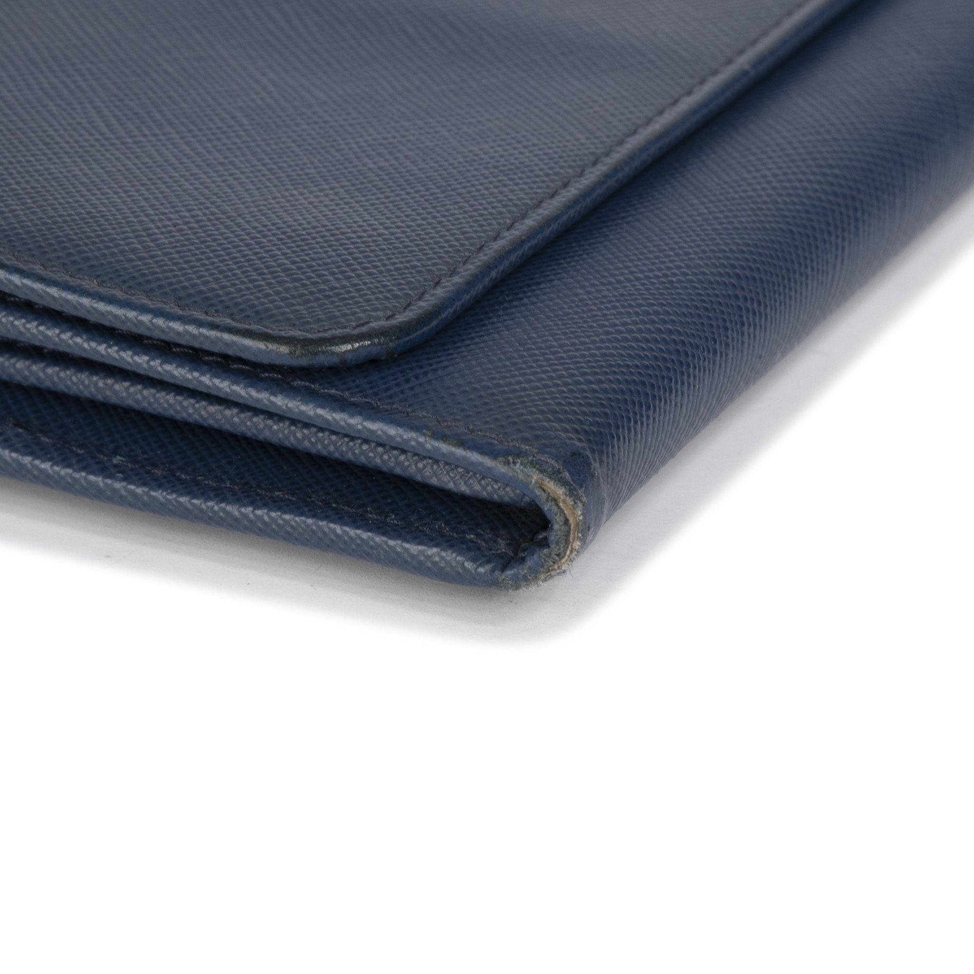 Prada Blue Saffiano Wallet on Chain