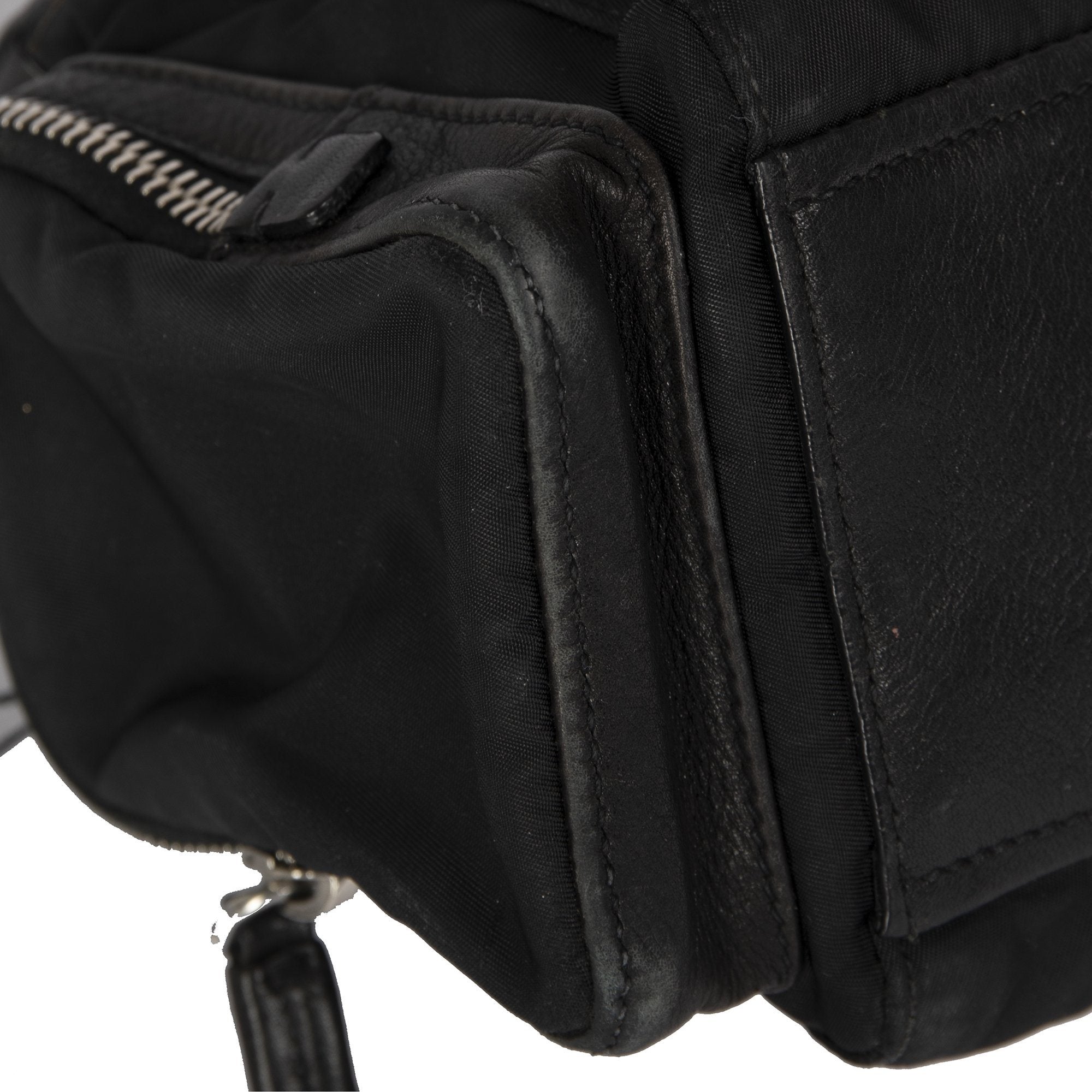 Prada Easy Tessuto Leather-Trimmed Bag