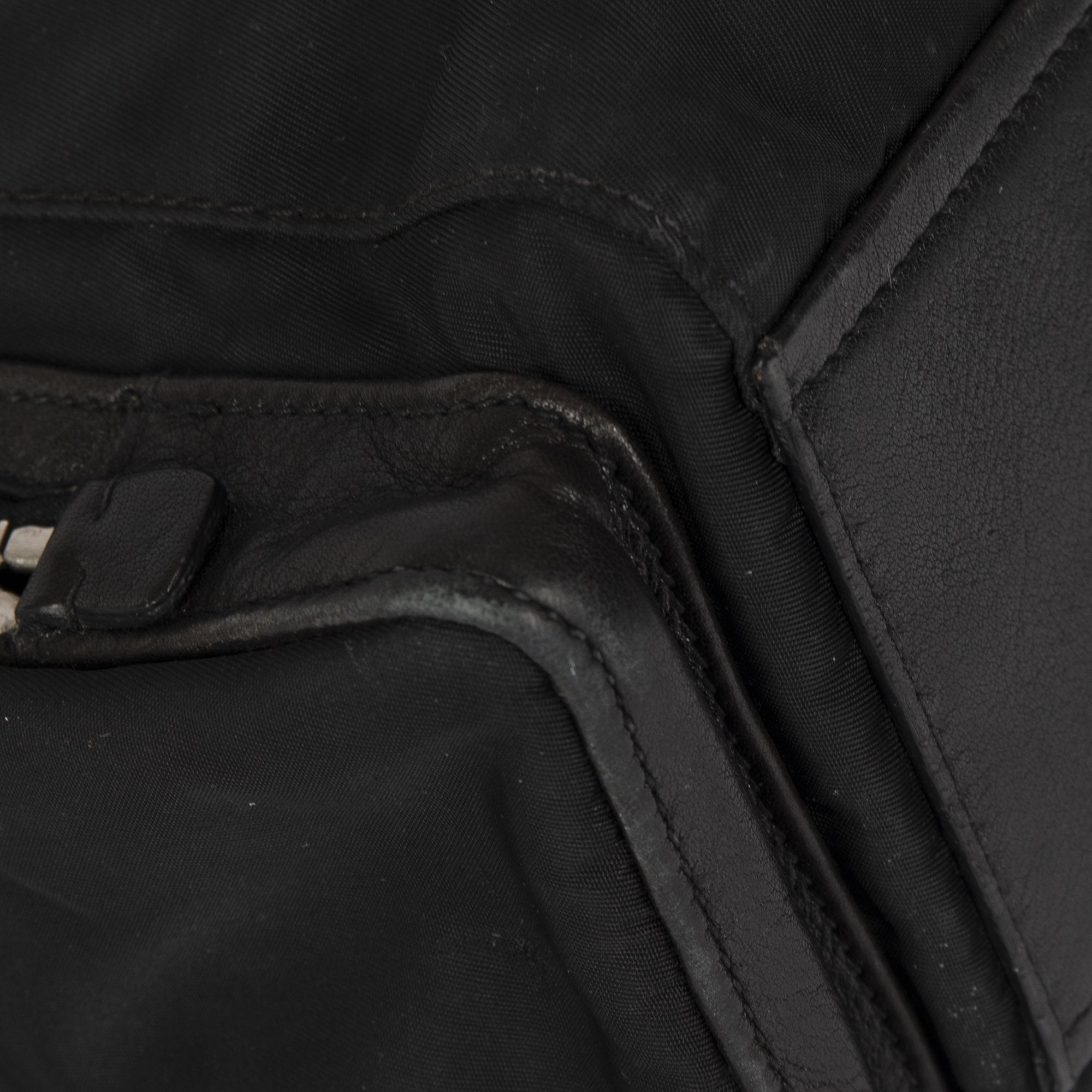 Prada Easy Tessuto Leather-Trimmed Bag