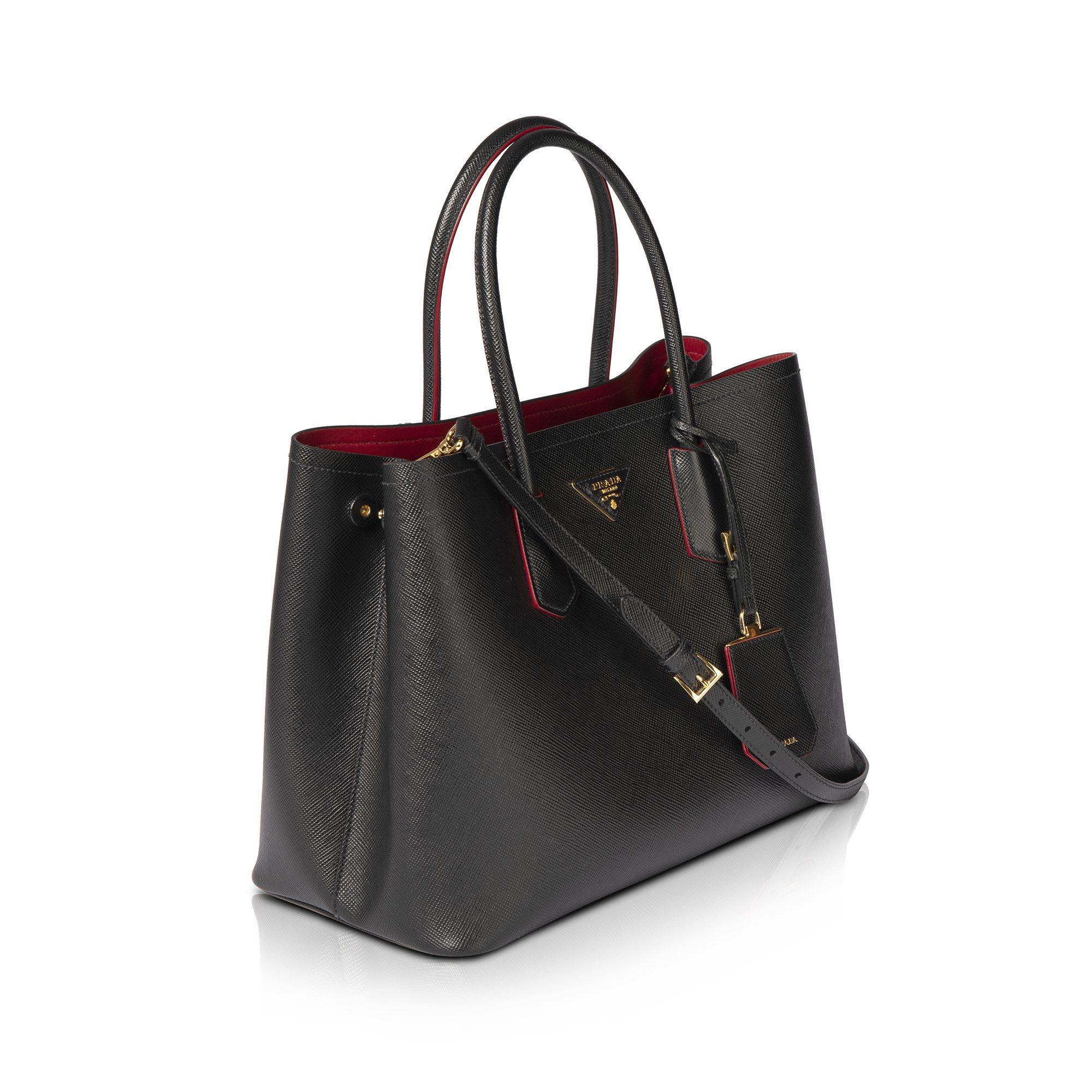 Prada Medium Saffiano Cuir Double Tote