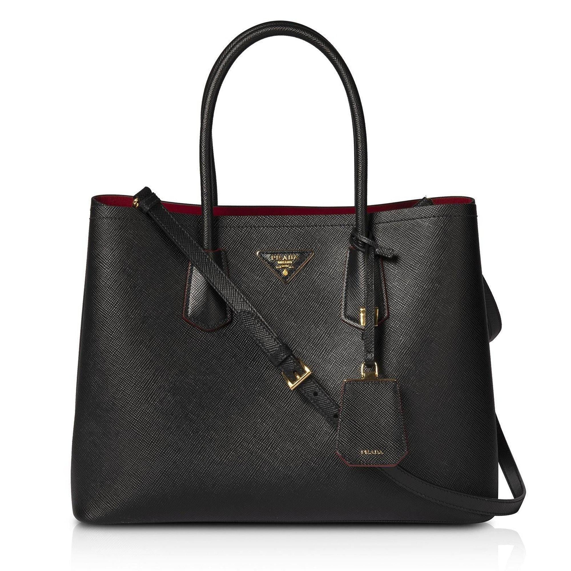 Prada Medium Saffiano Cuir Double Tote
