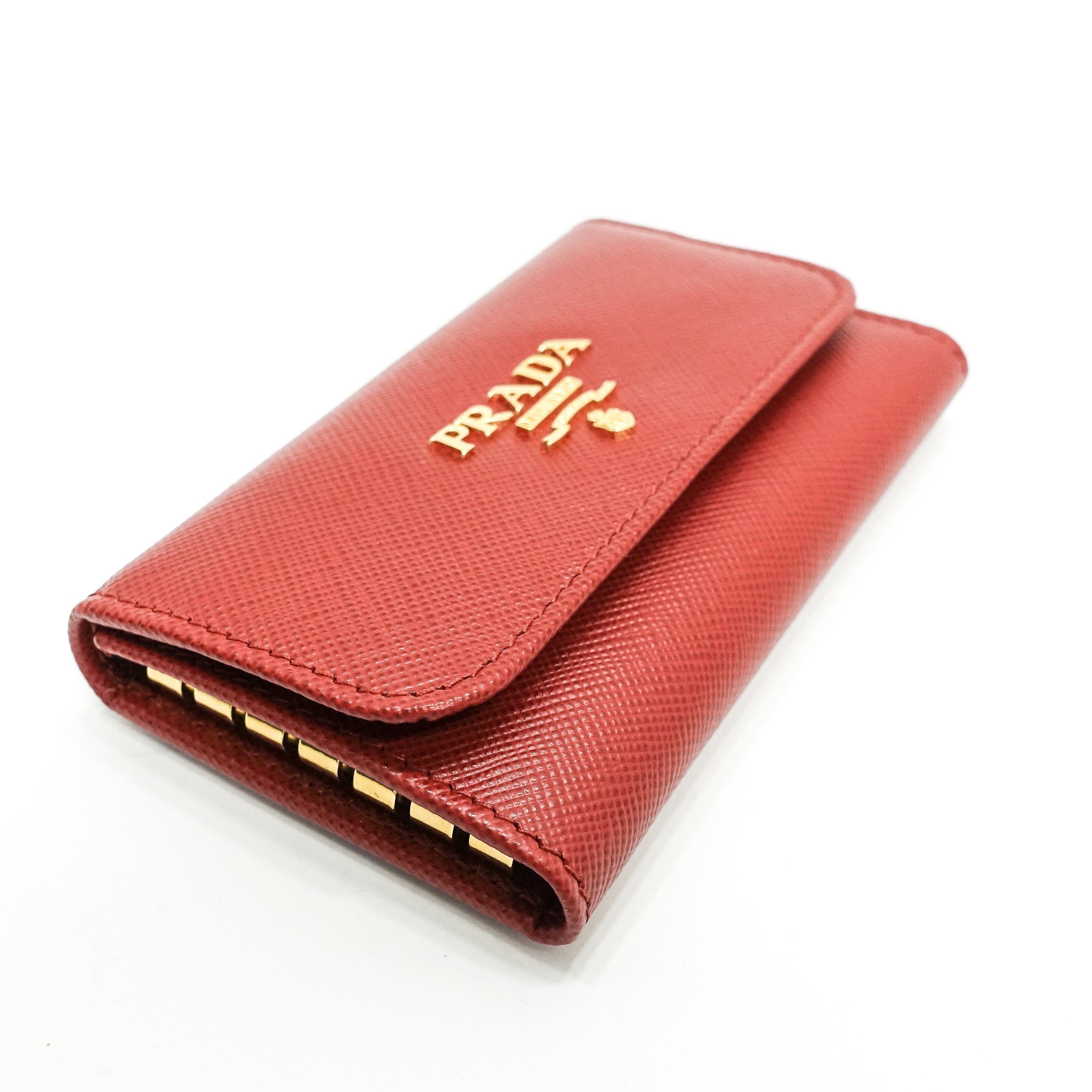 Prada Saffiano Leather 6 Key Holder