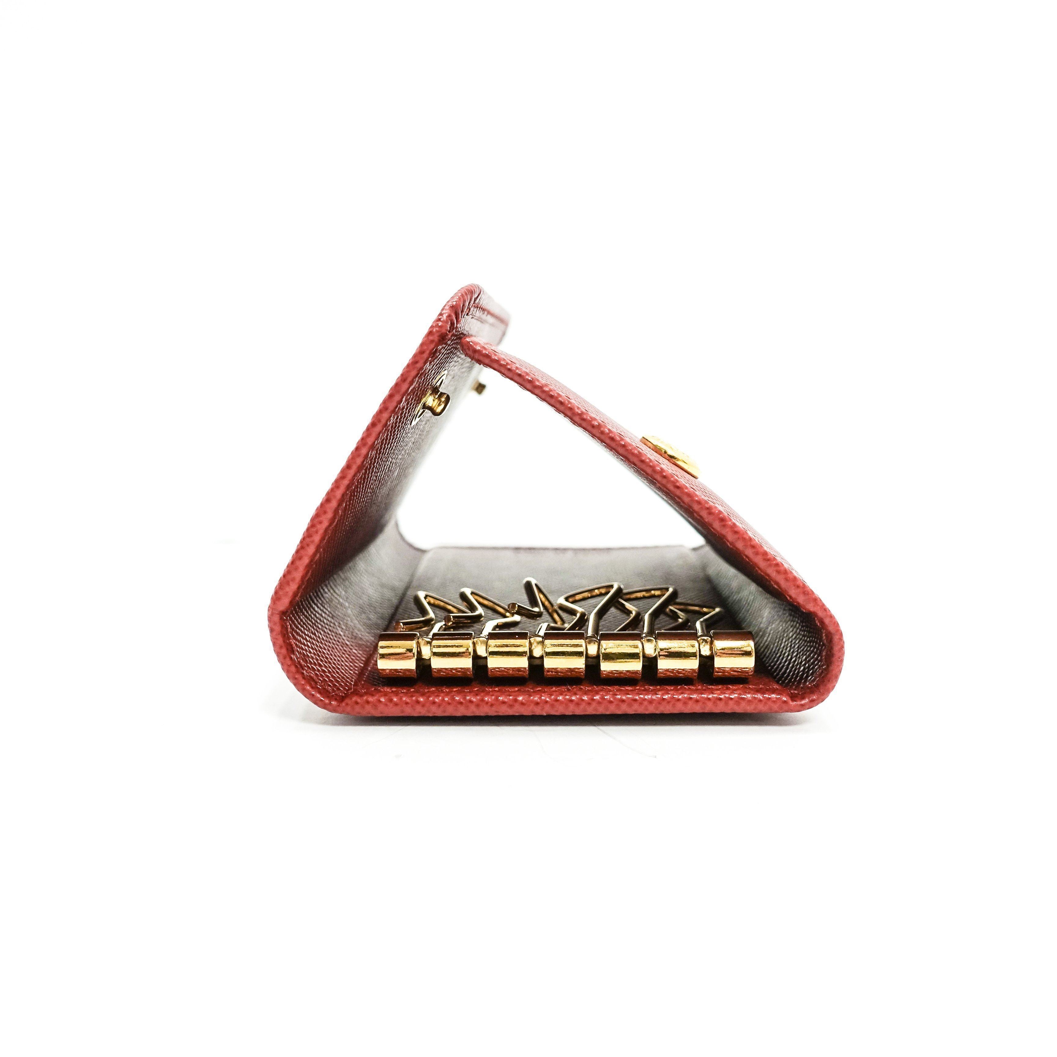 Prada Saffiano Leather 6 Key Holder